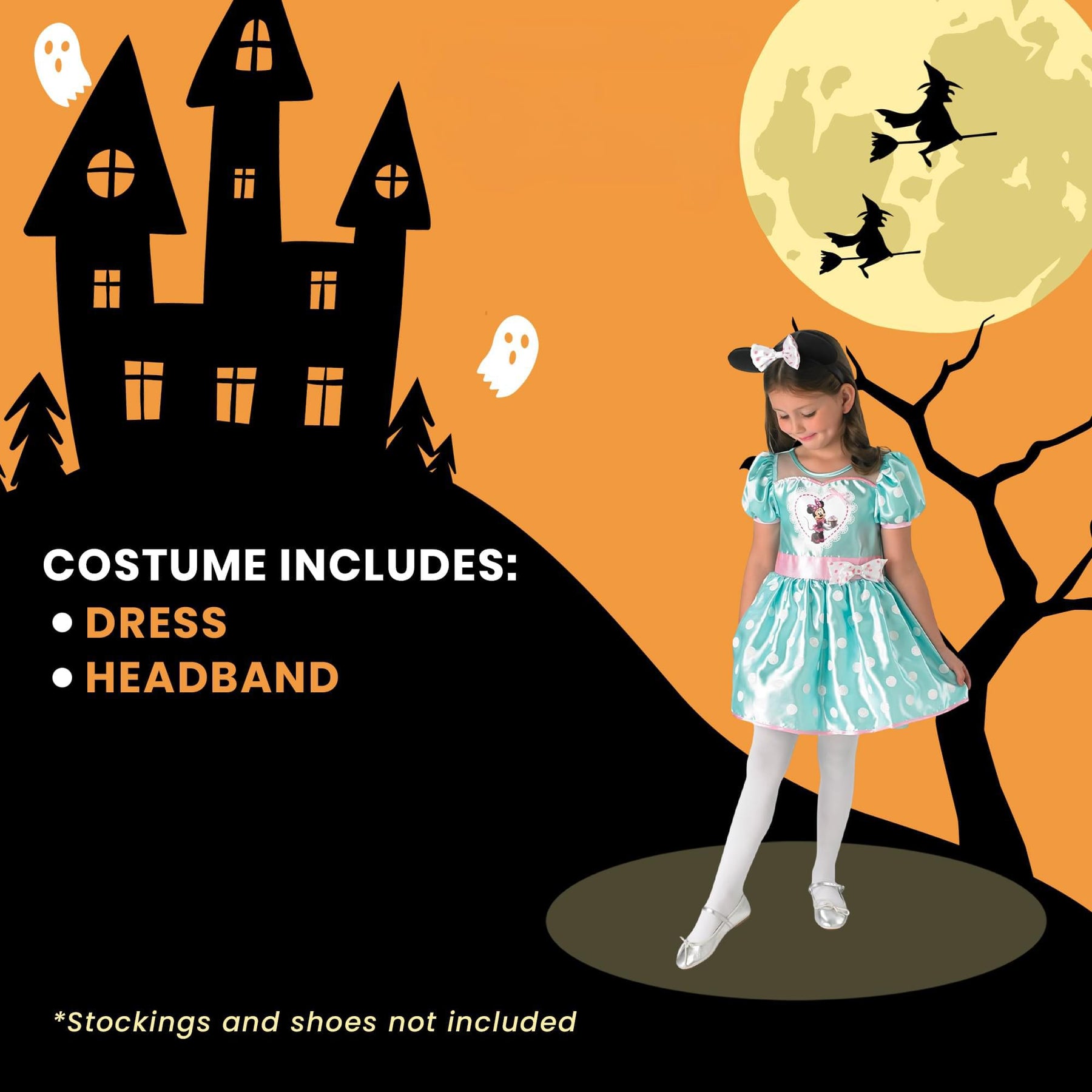 Disney Minnie Mouse Mint Cupcake Child Costume Dress