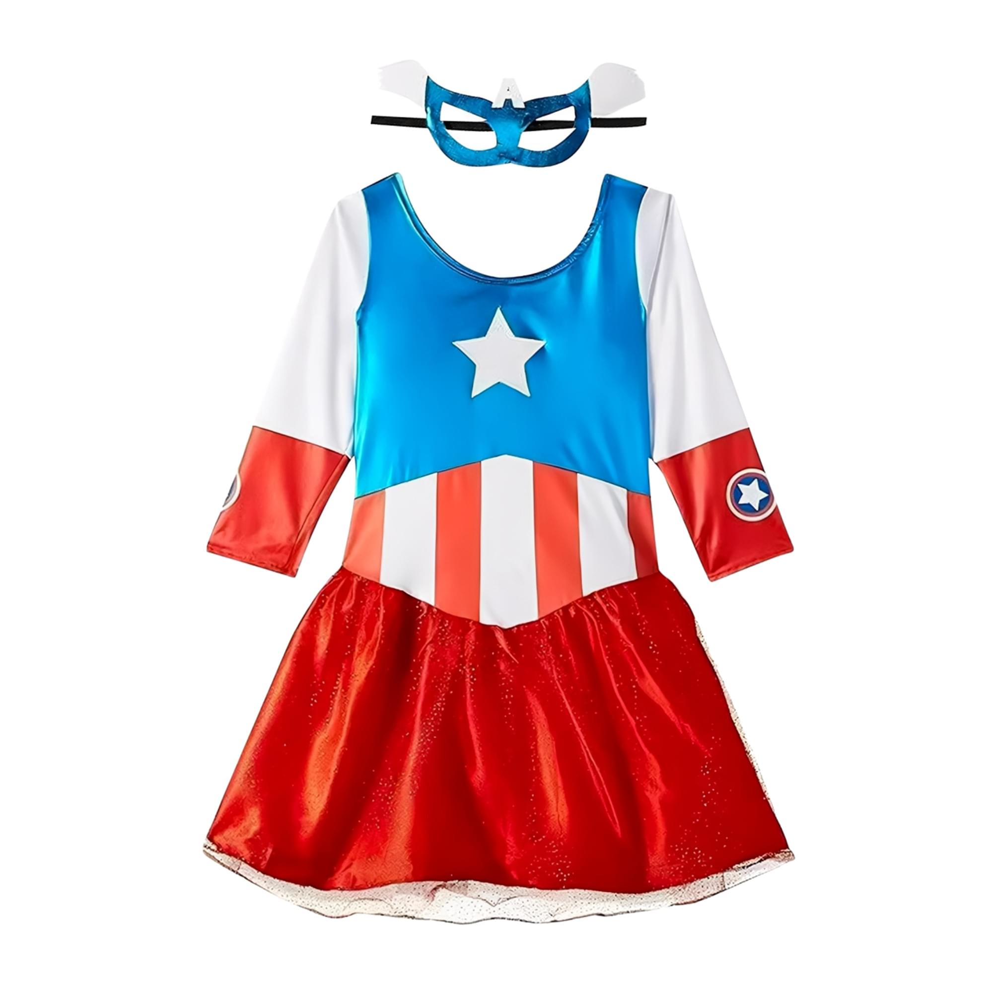 Marvel Avengers American Dream Captain American ChIld Costume Dress