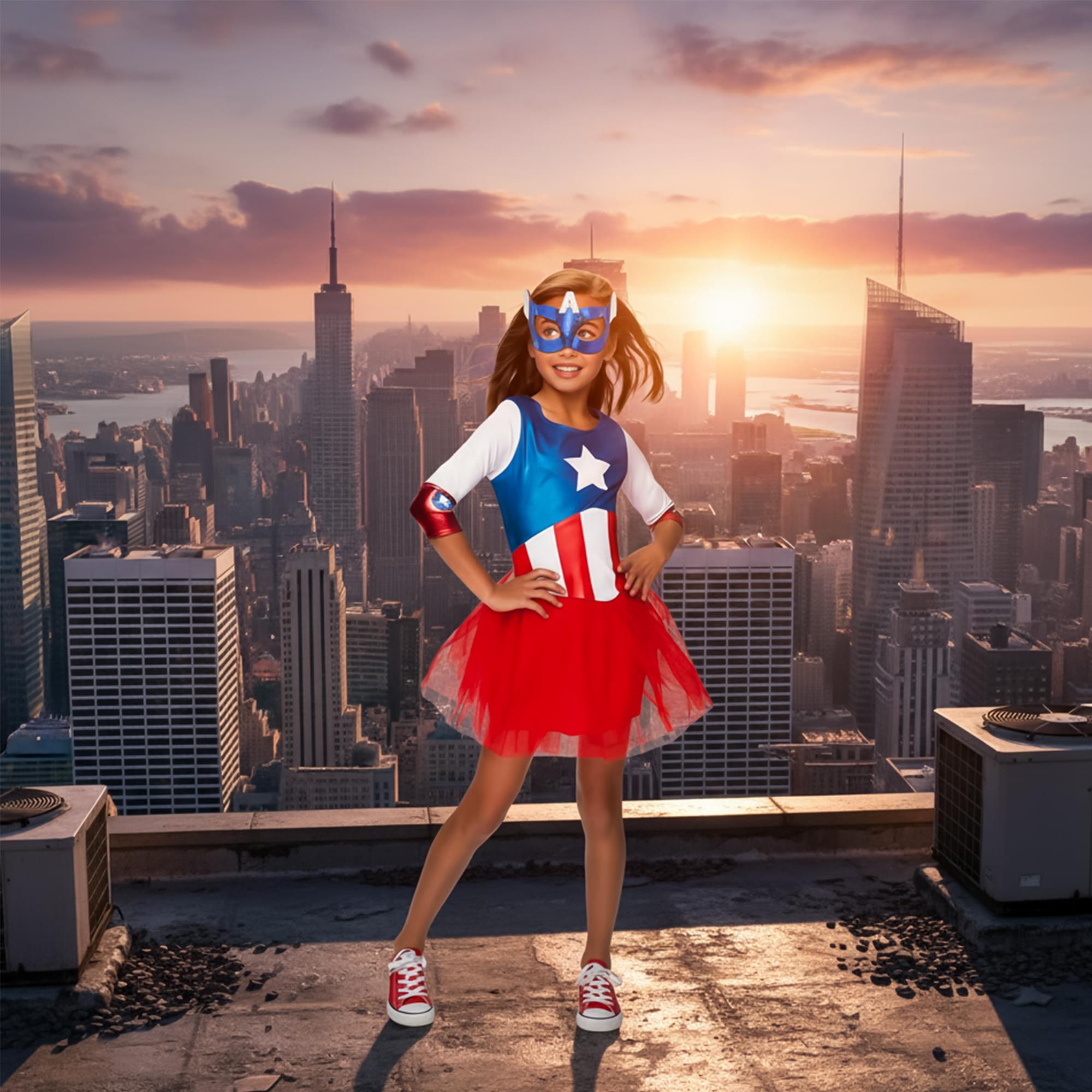 Marvel Avengers American Dream Captain American ChIld Costume Dress