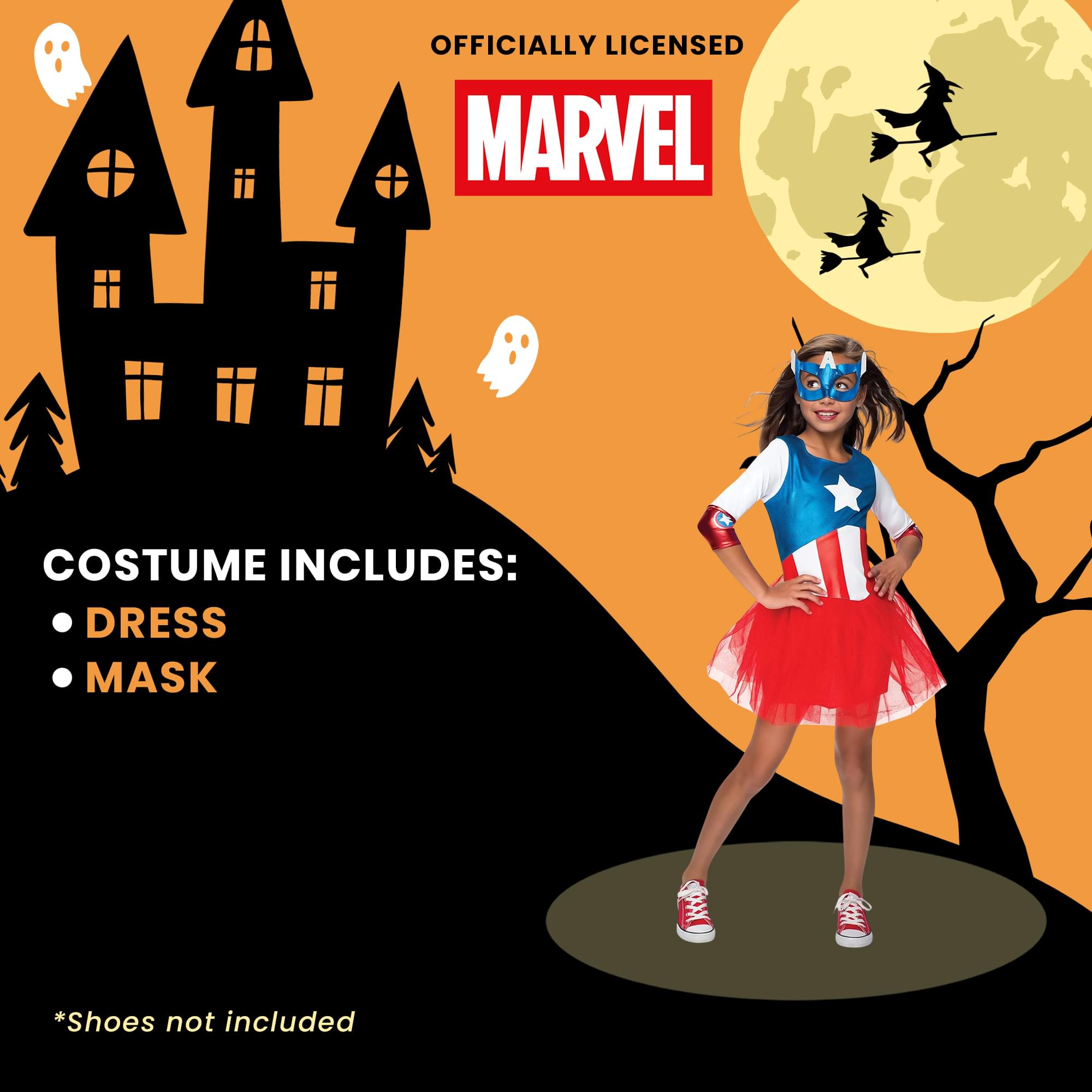 Marvel Avengers American Dream Captain American ChIld Costume Dress