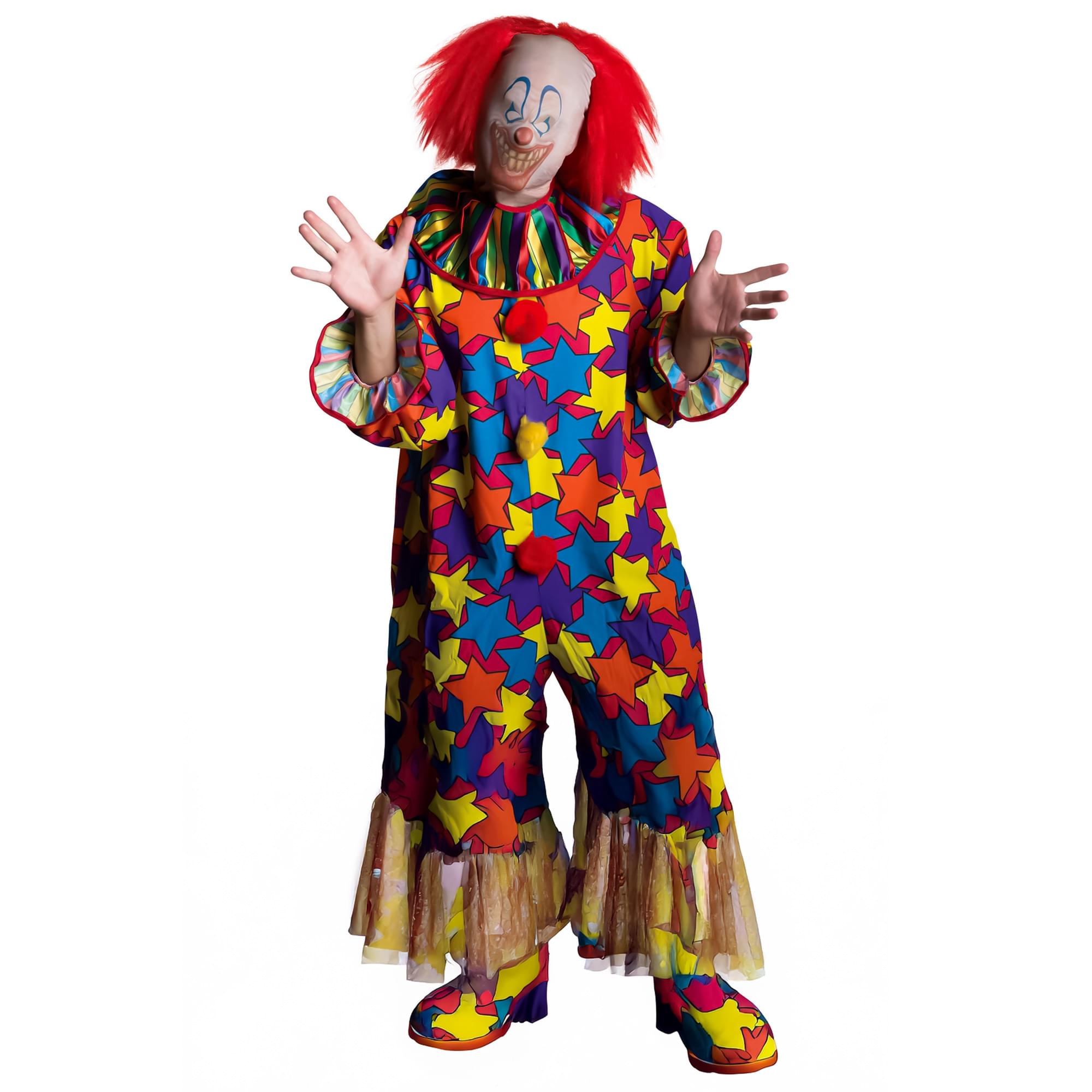 Horror Clown Skinsuit Adult Costume Mask