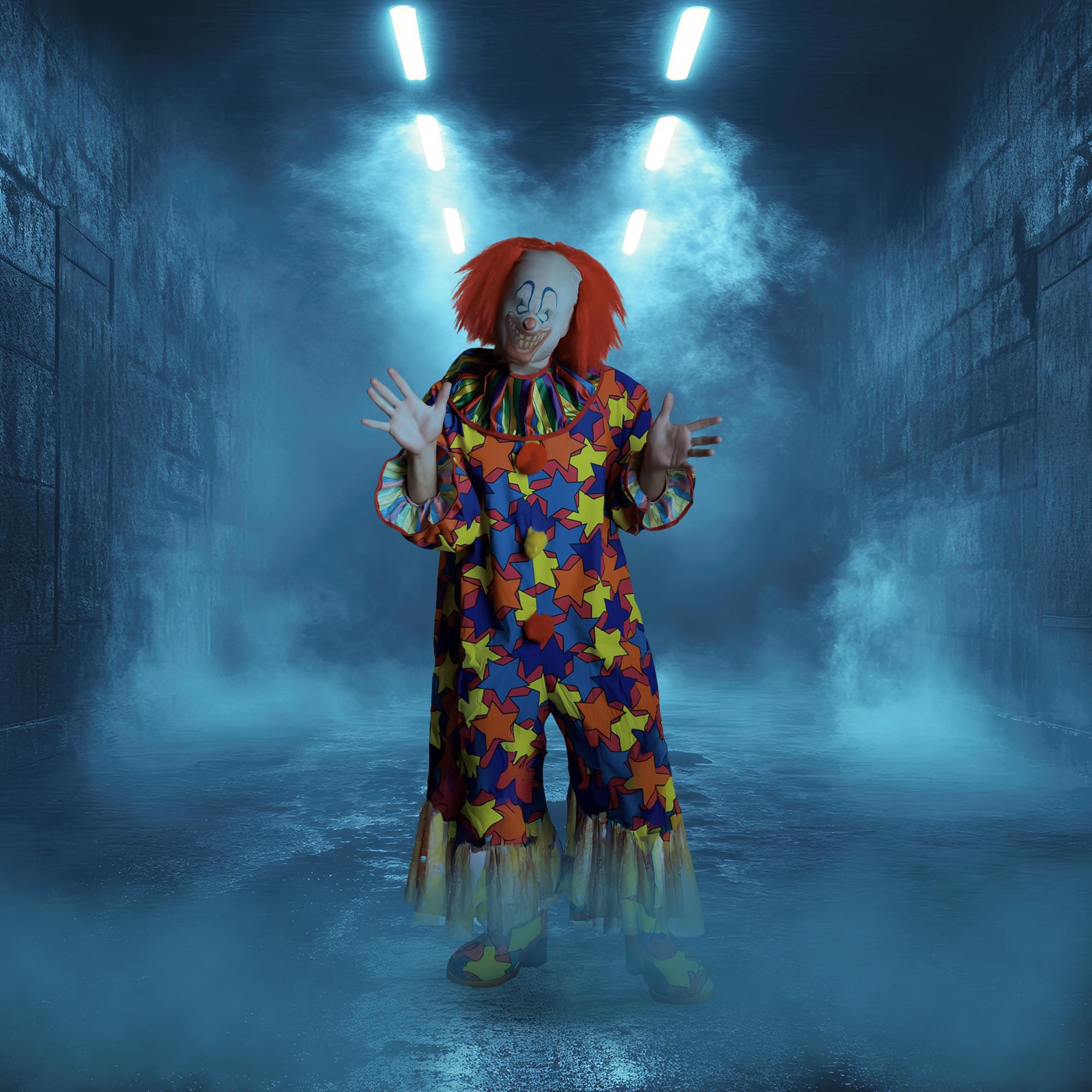 Horror Clown Skinsuit Adult Costume Mask