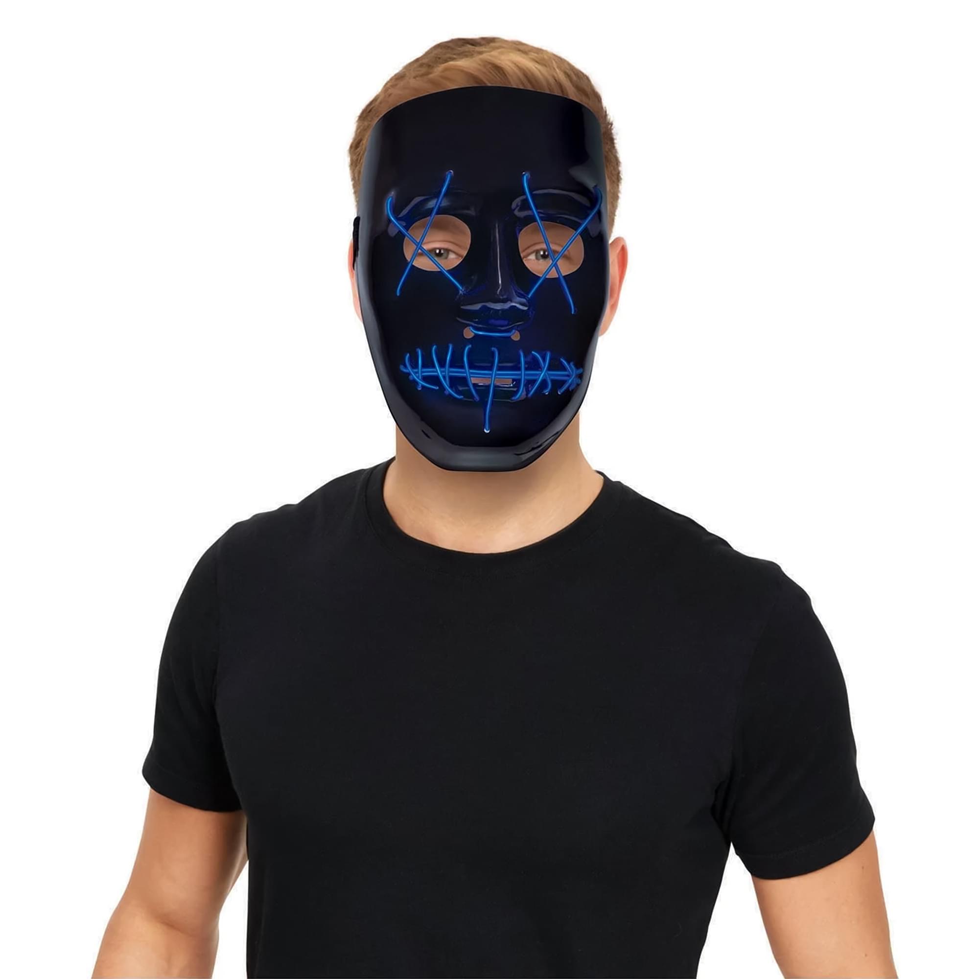 Anarchy Light-Up Adult Plastic Costume Mask