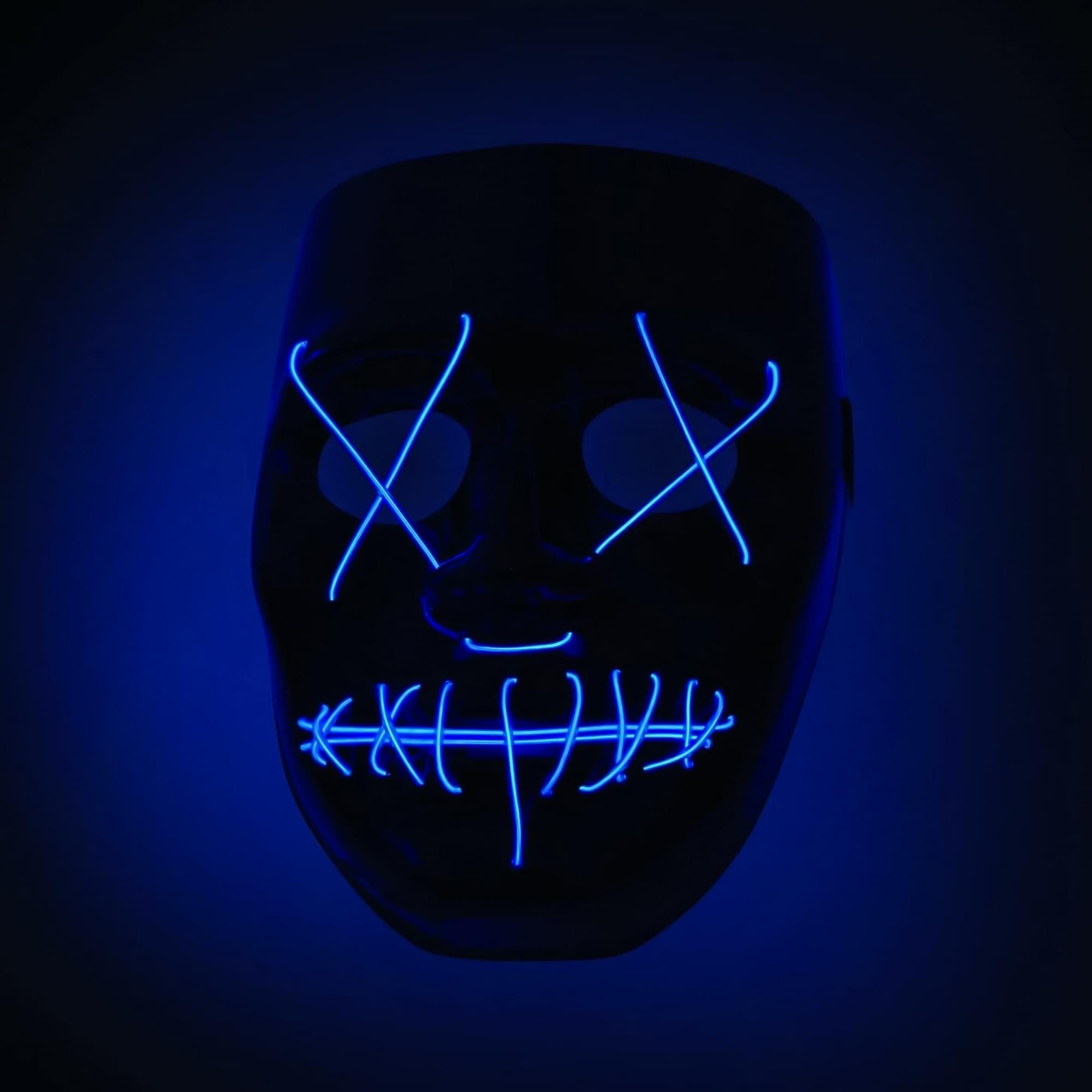 Anarchy Light-Up Adult Plastic Costume Mask
