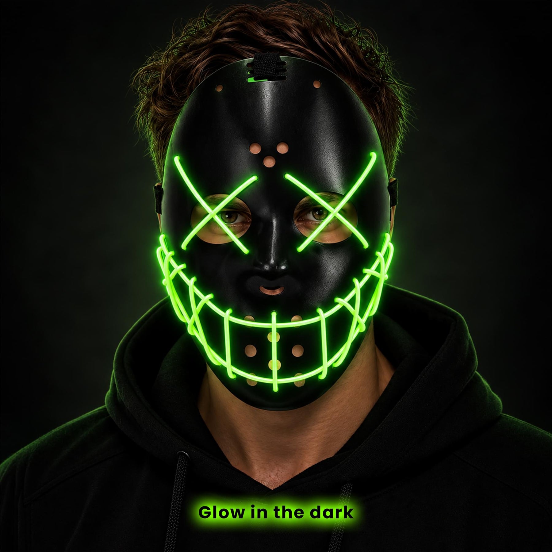 Anarchy Green Glow Purge Adult Costume Mask