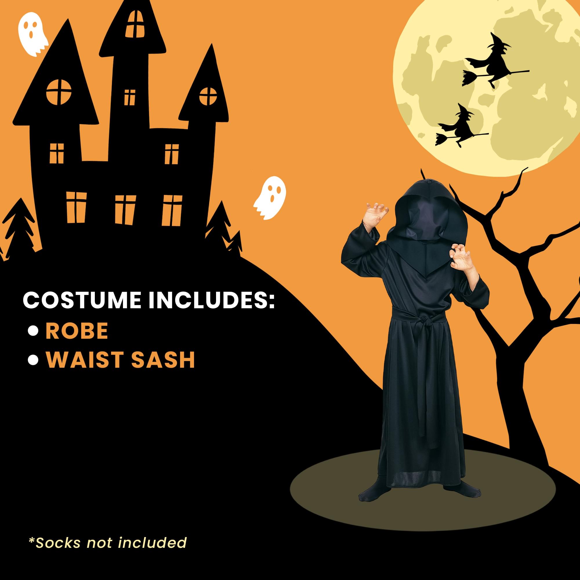 Hidden Face Child Costume Robe