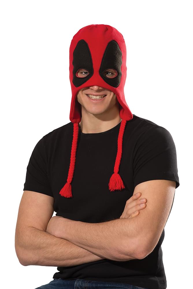 Deadpool Fleece Costume Hat Adult One Size