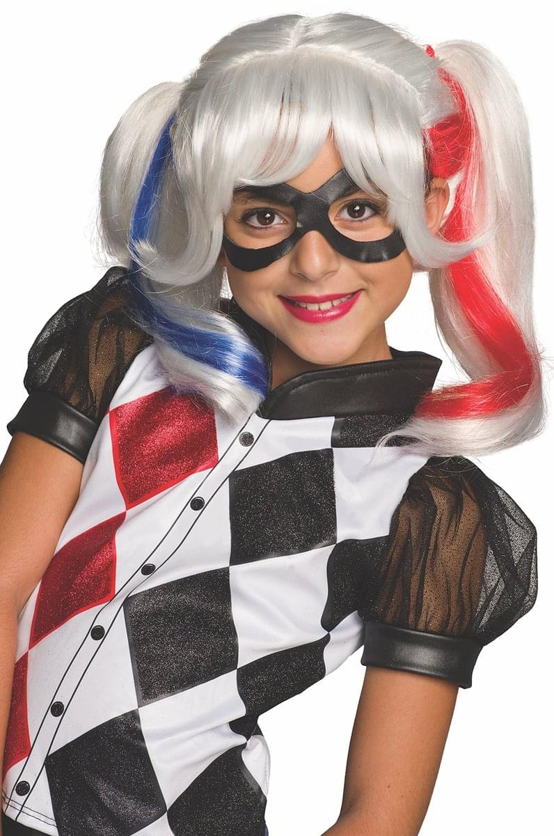 DC Super Hero Girls Harley Quinn Costume Wig Child One Size