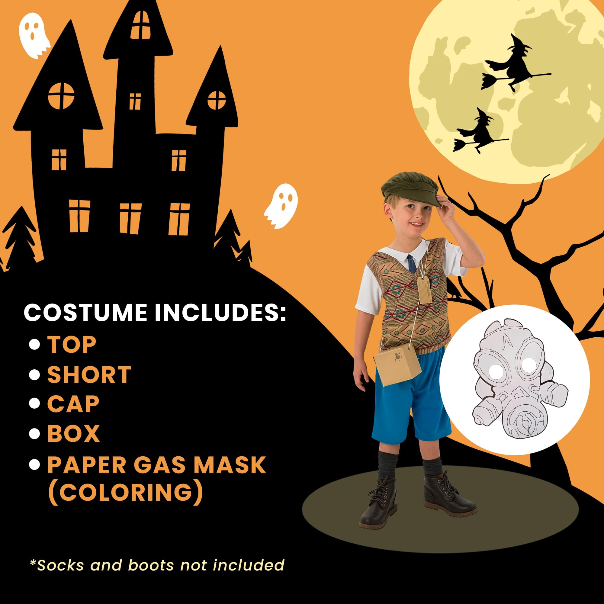 Evacuee Boy Child Costume