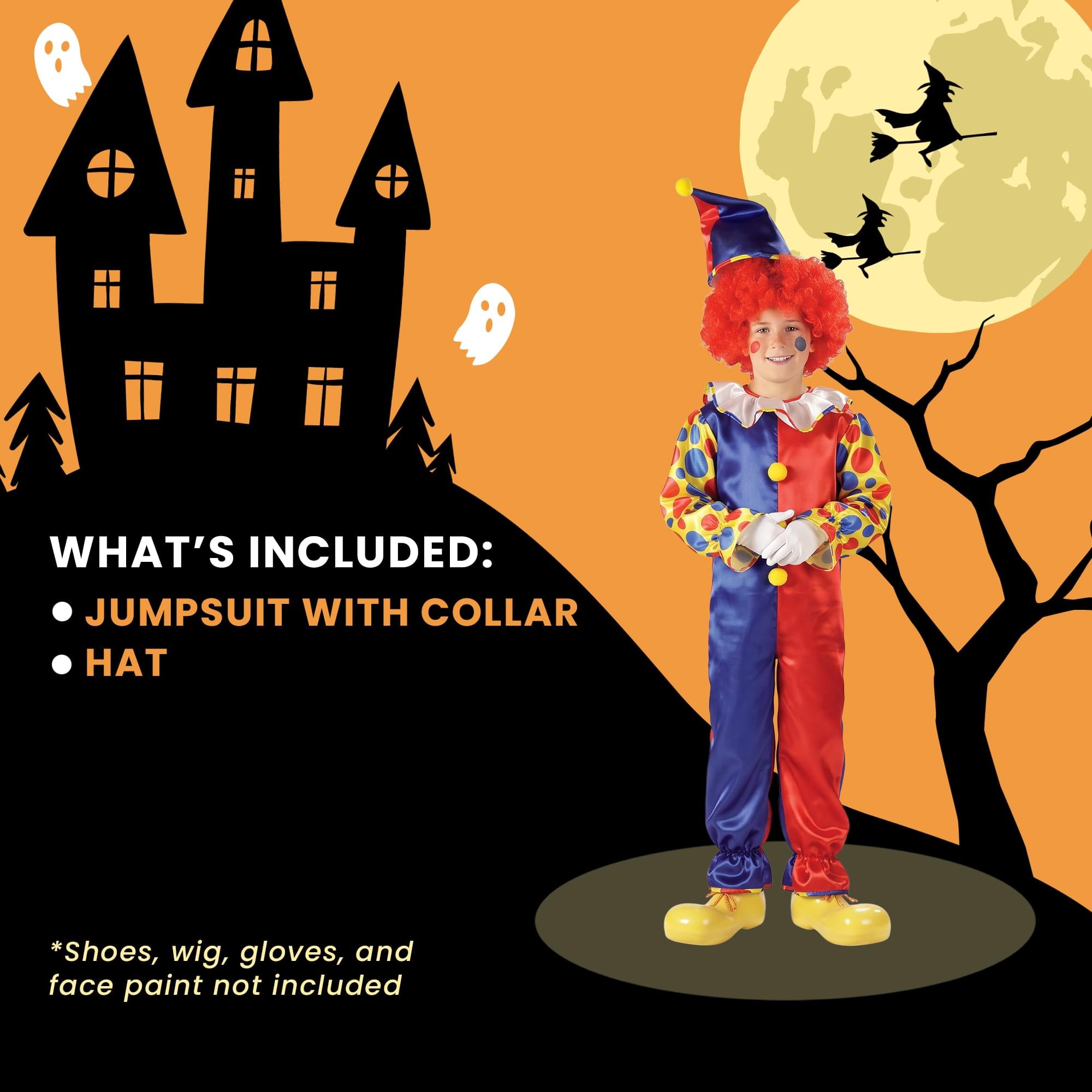 Bubbles The Clown Child Costume