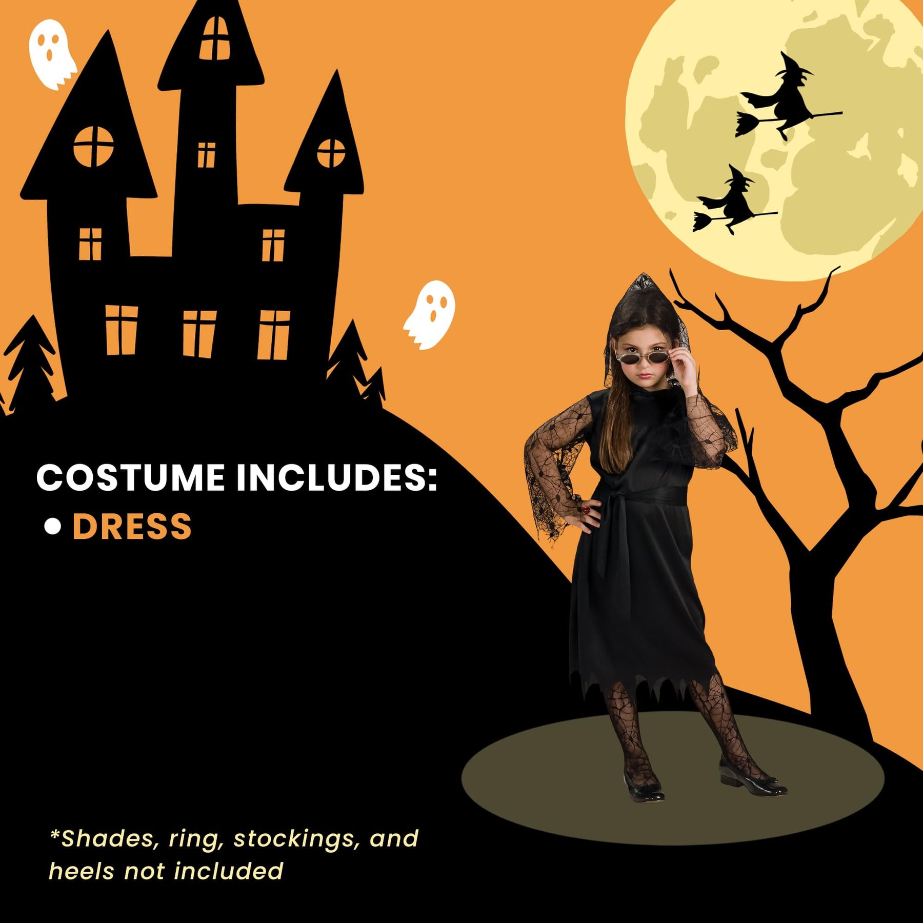 Gothic Lace Vampiress Child Costume