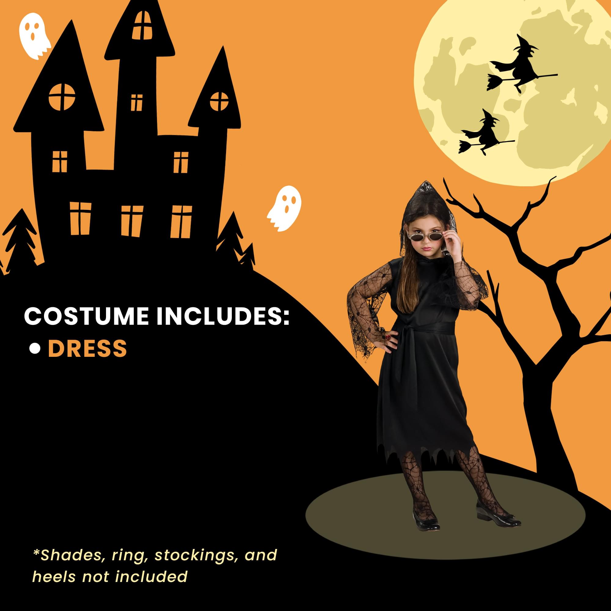 Gothic Lace Vampiress Child Costume