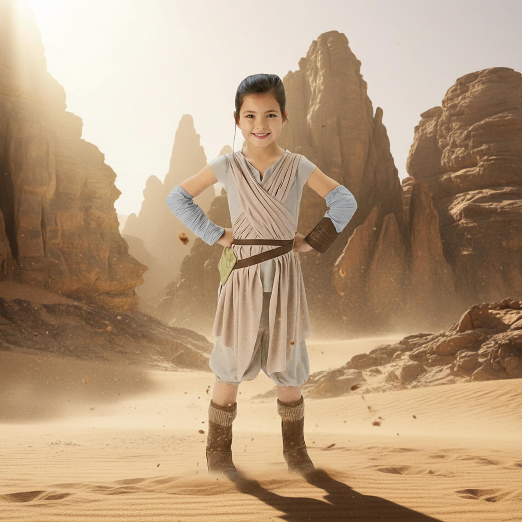 Star Wars The Force Awakens Rey Deluxe Child Costume