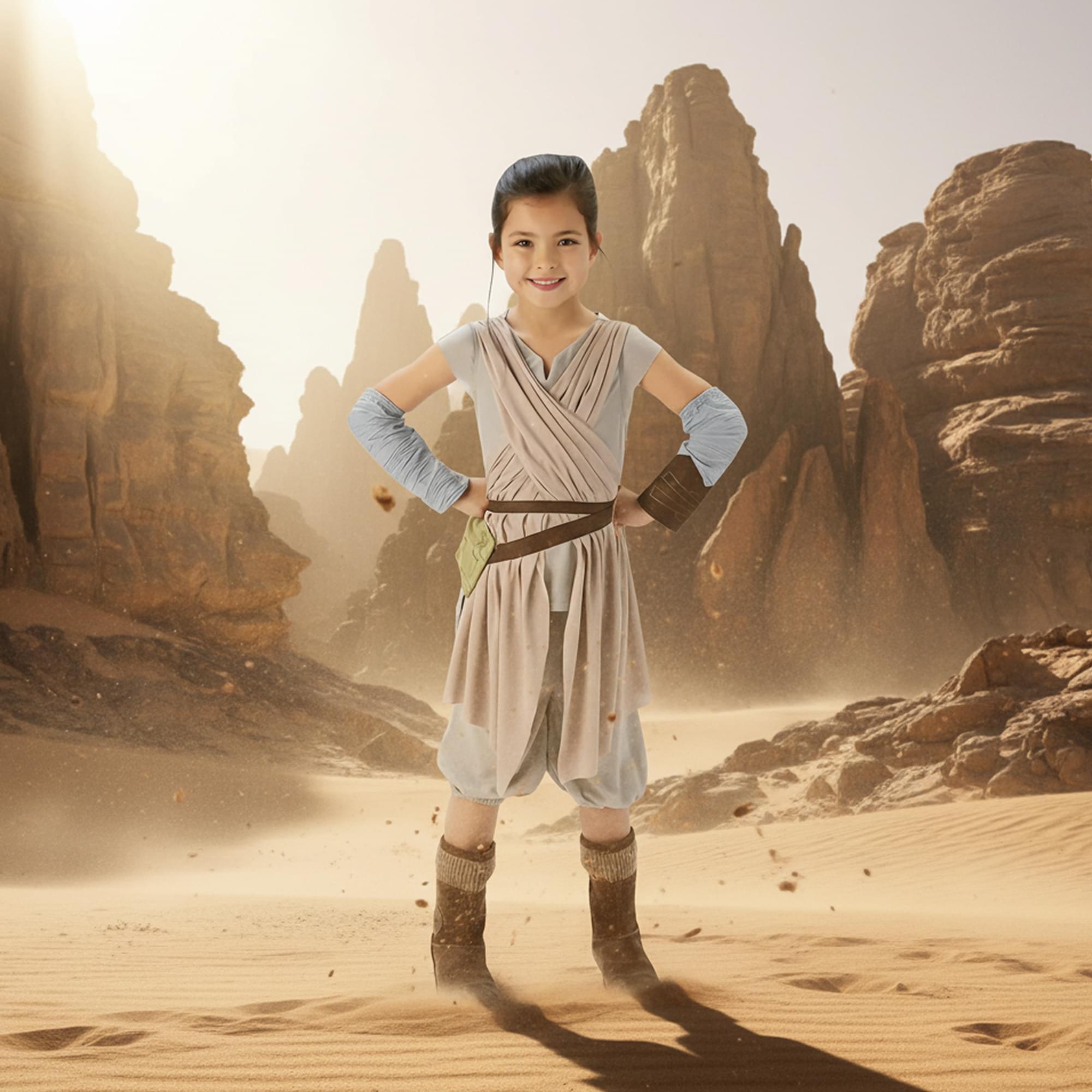 Star Wars The Force Awakens Rey Deluxe Child Costume