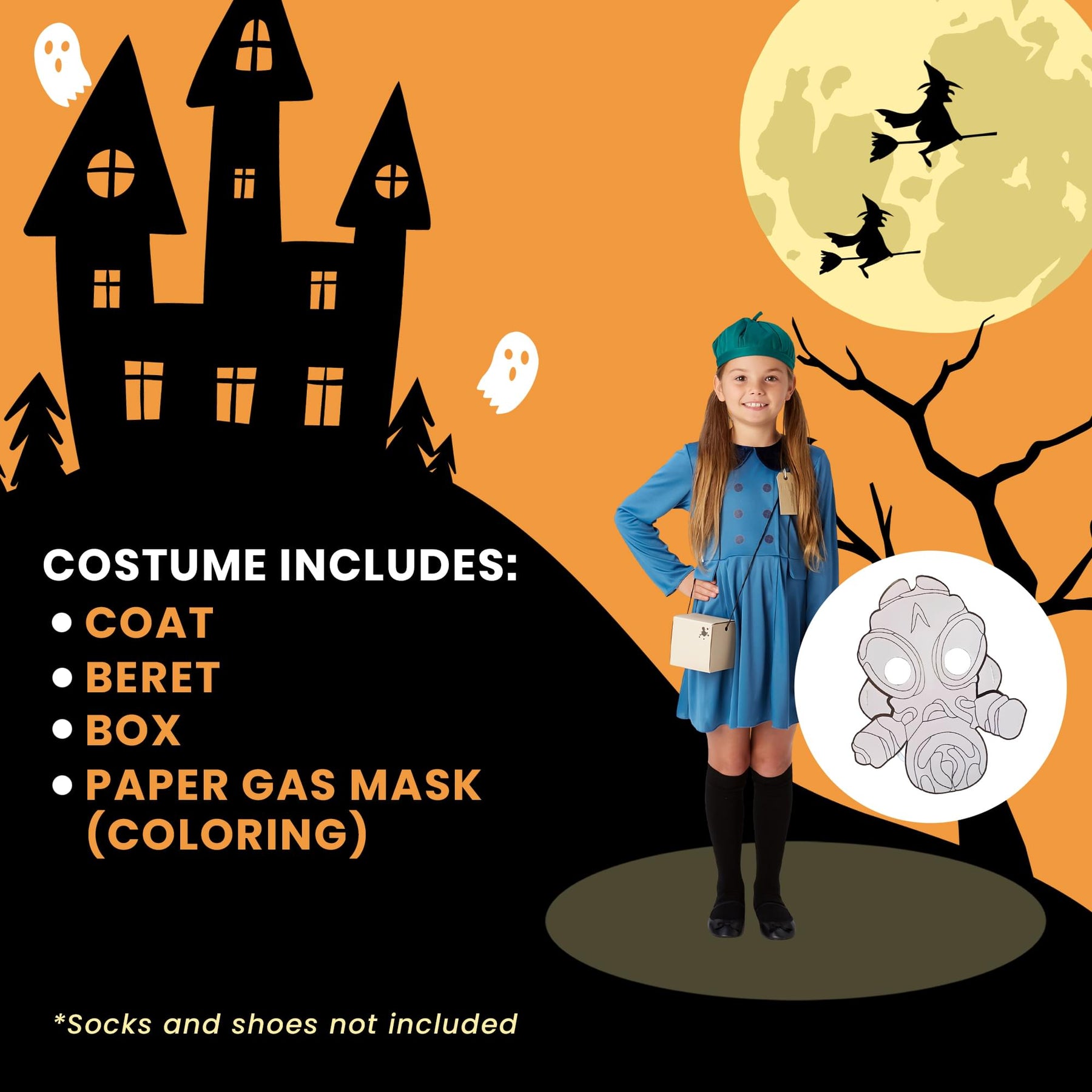 Evacuee Girl Child Costume