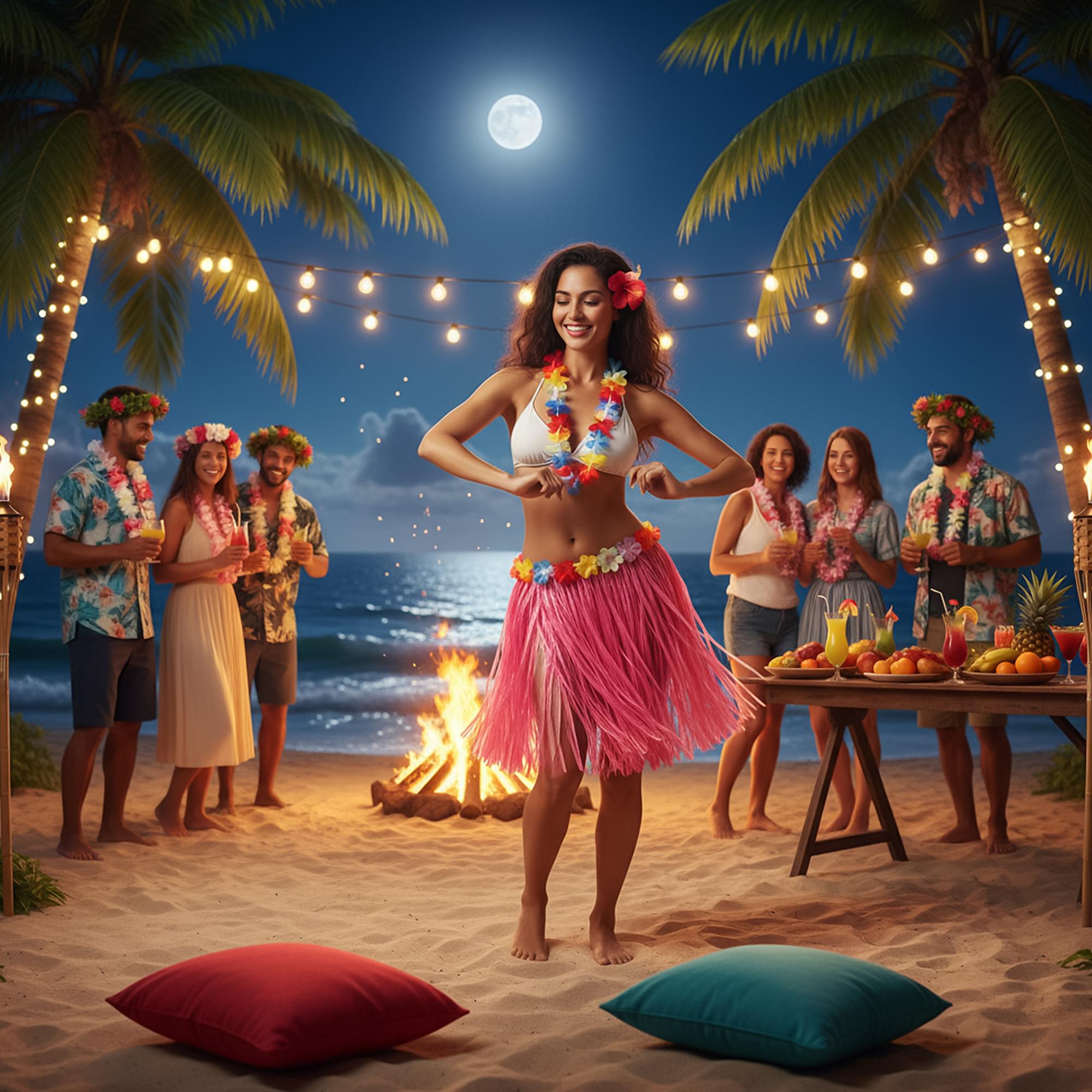 Pink Hawaiian Skirt Costume Accessory