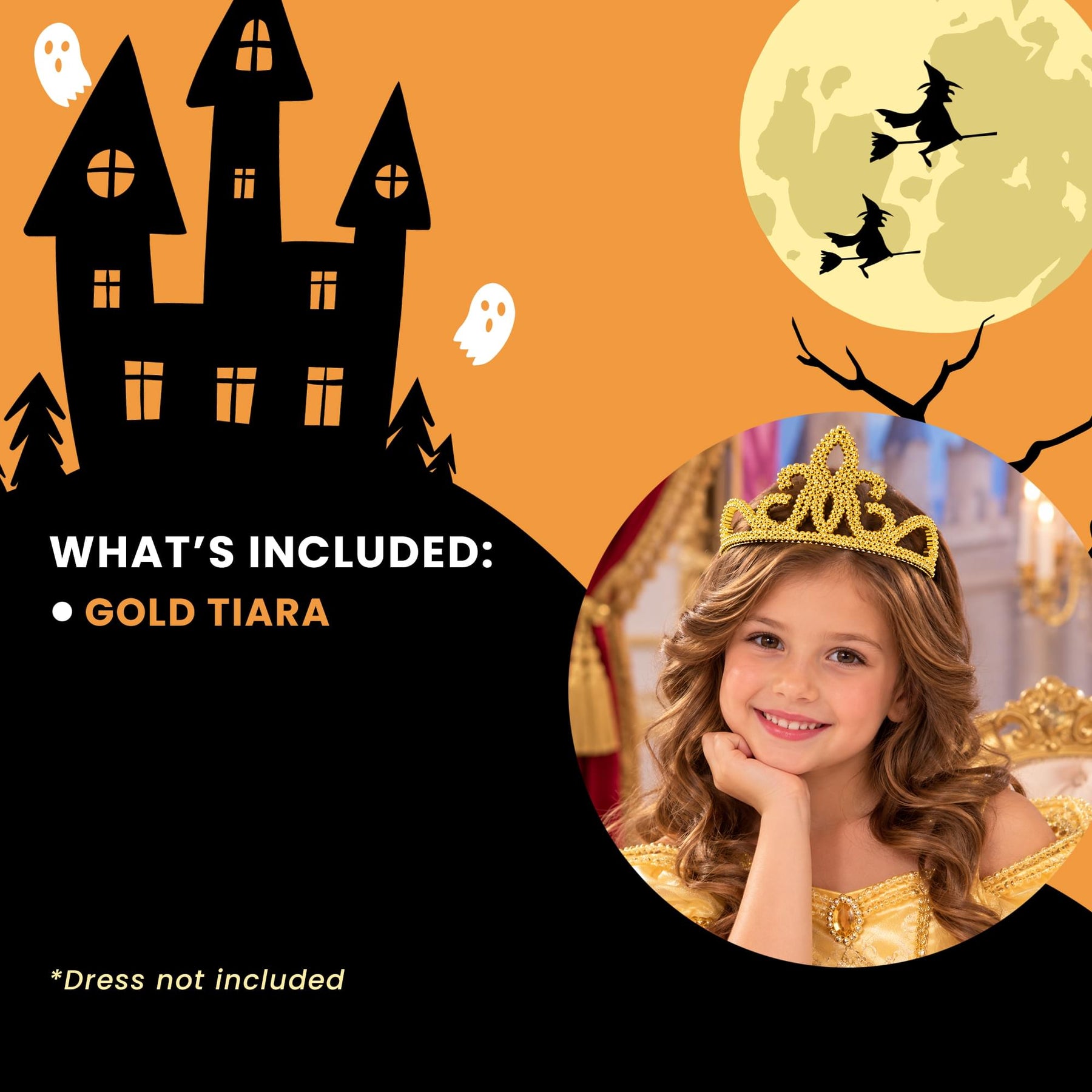 Gold Tiara Adult Costume Accessory
