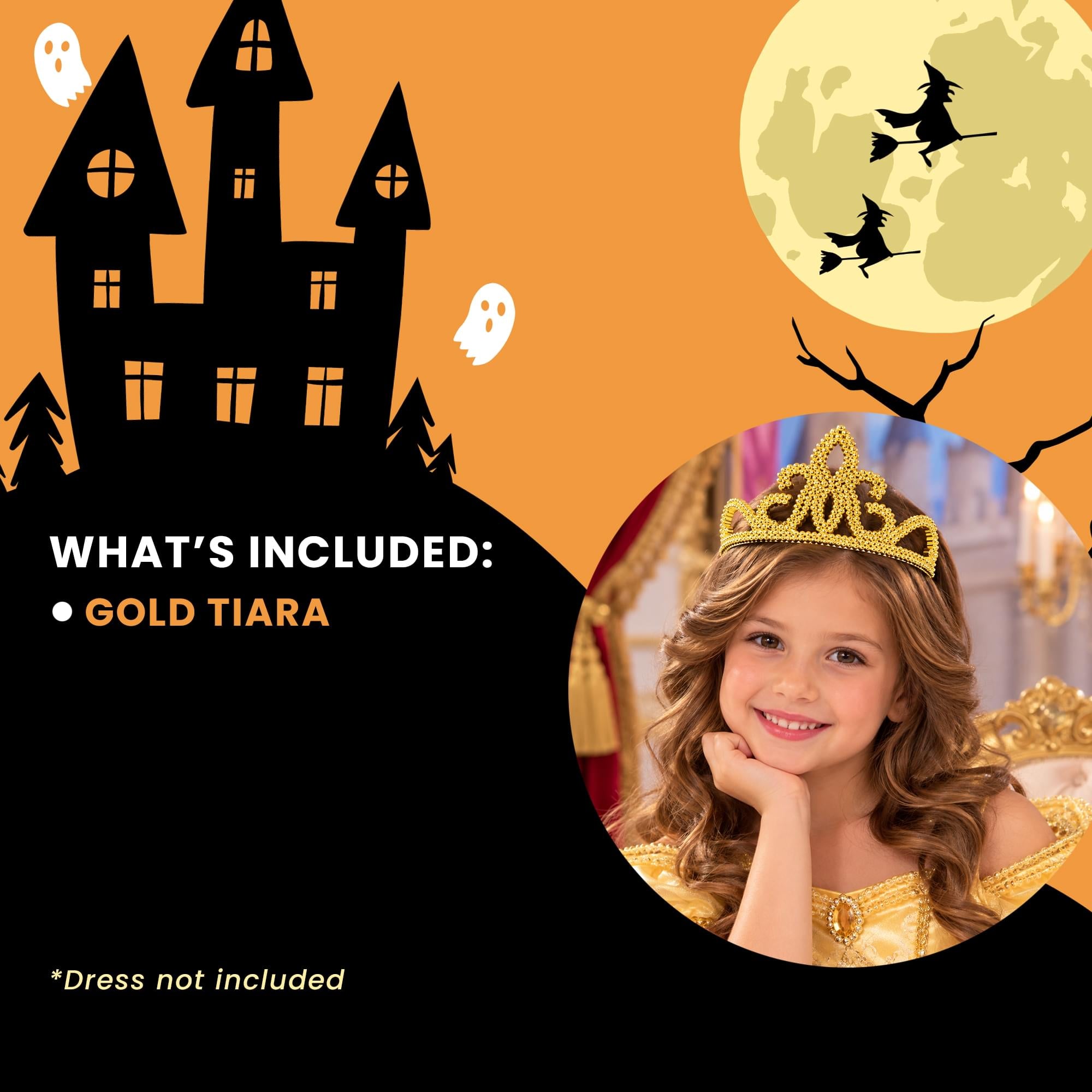Gold Tiara Adult Costume Accessory