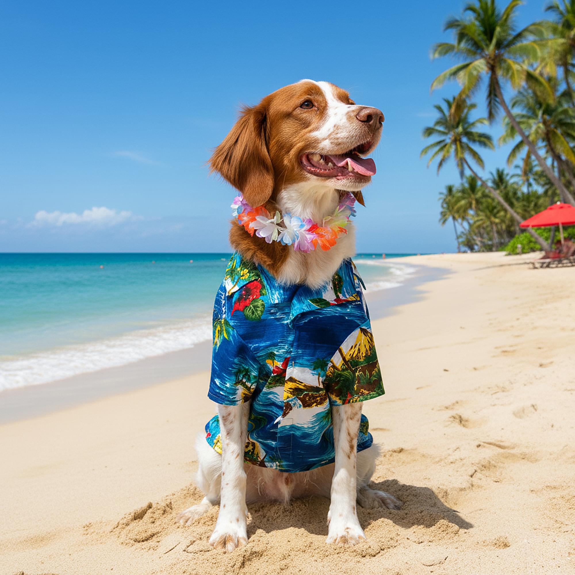 Luau Dog Back, Chest Adult Costume
