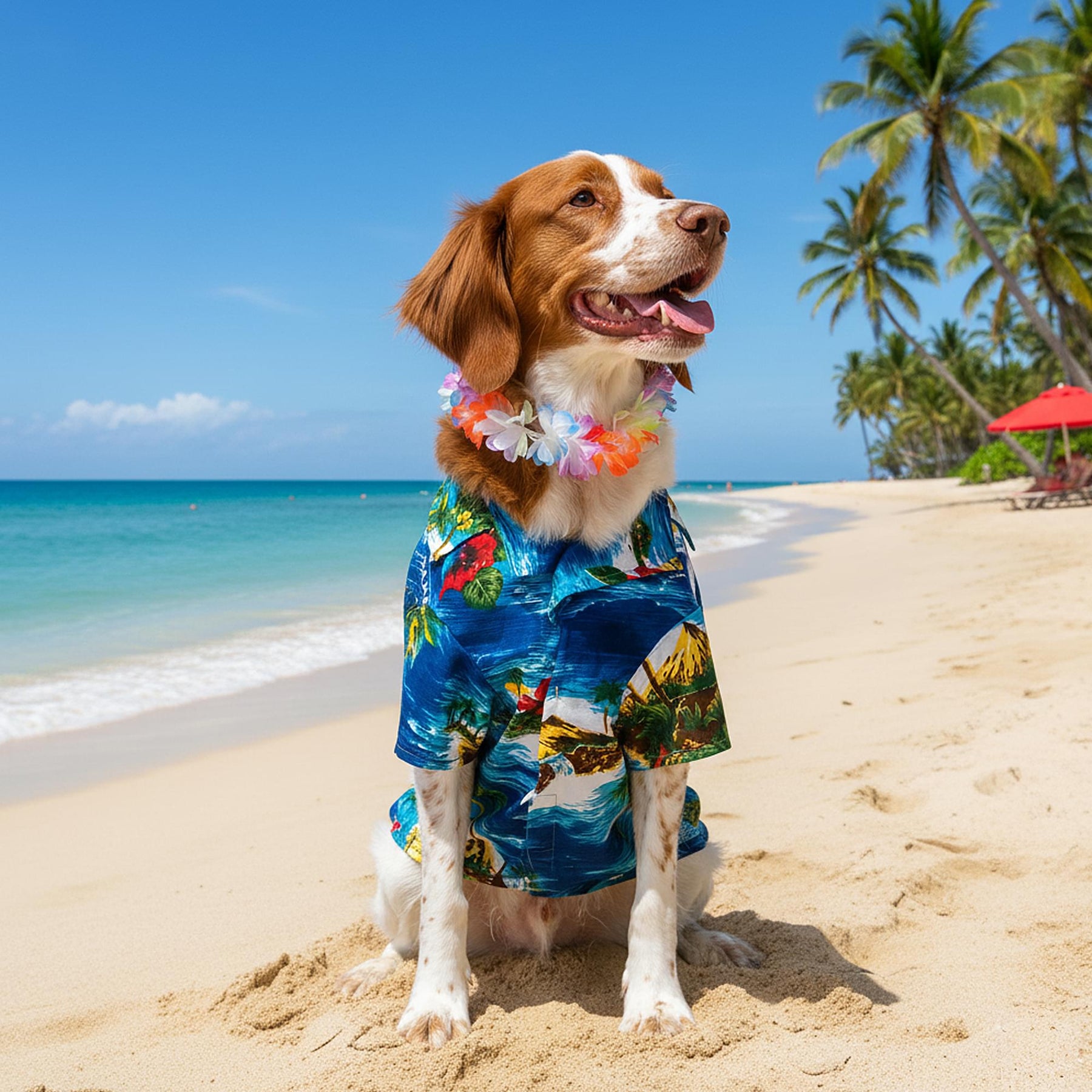 Luau Dog Back, Chest Adult Costume