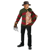 Nightmare On Elm Freddy Sweater Screaming Chest Costume Adult
