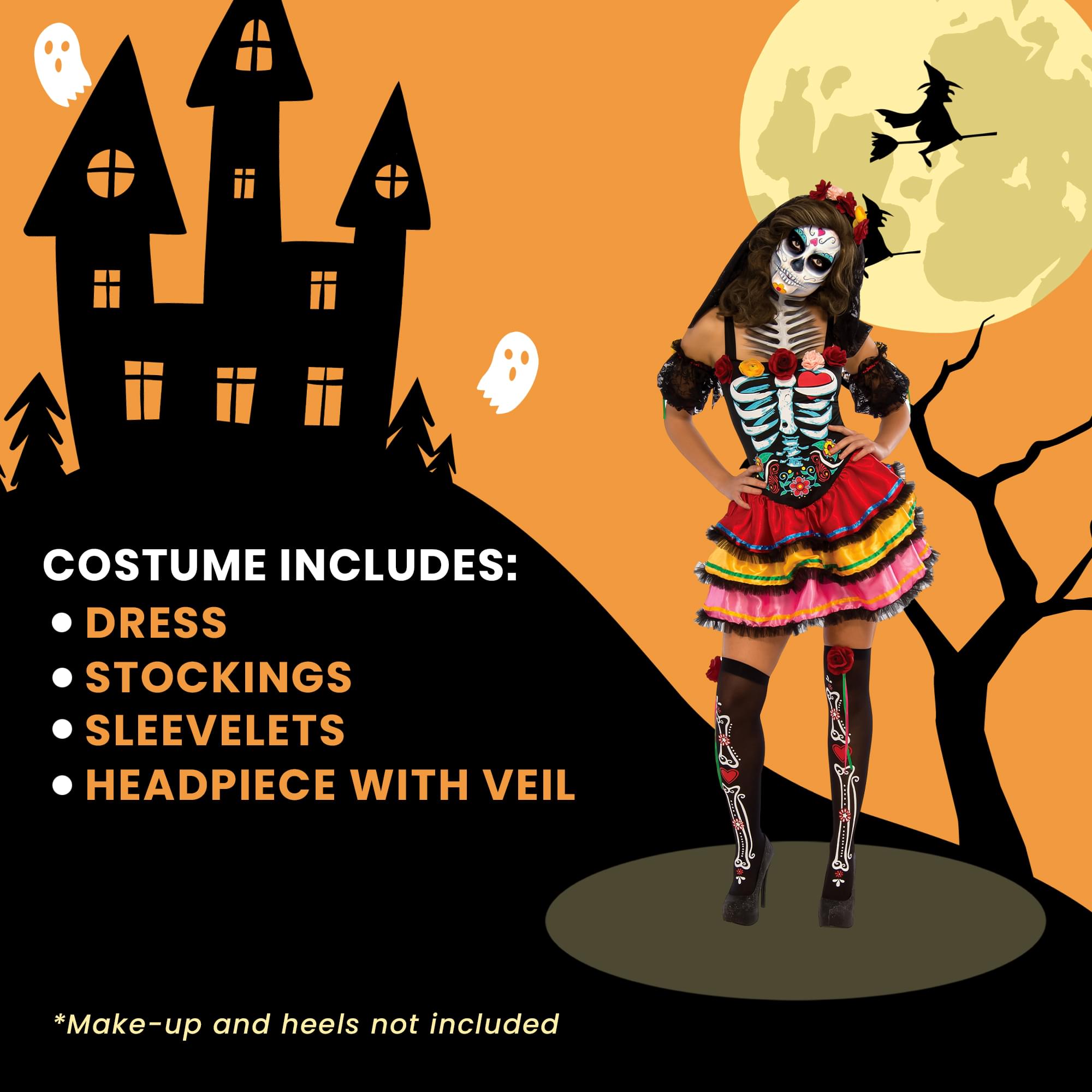 Day Of The Dead Senorita Adult Costume