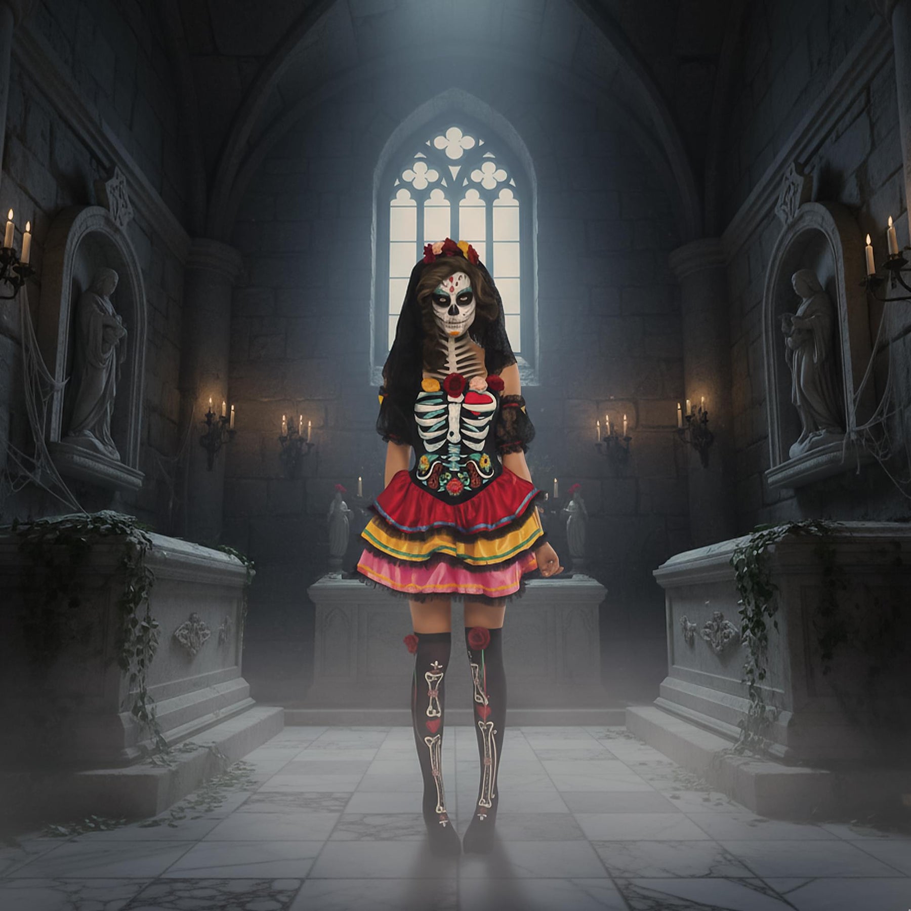 Day Of The Dead Senorita Adult Costume