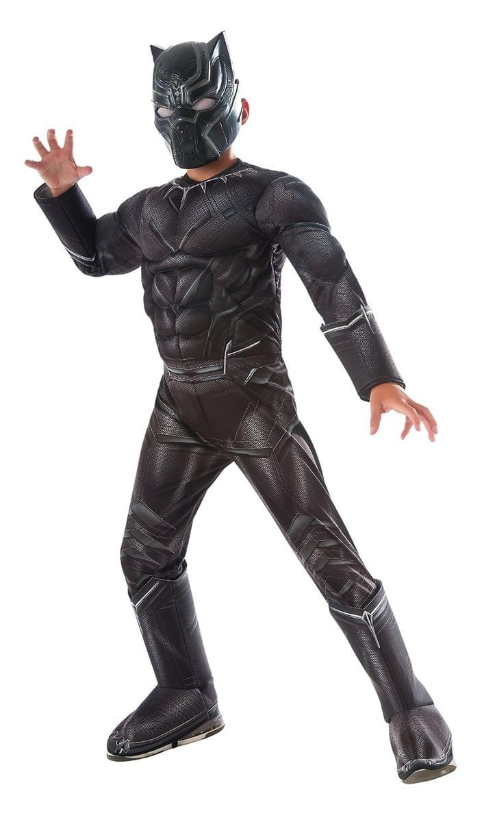 Captain America 3 Deluxe Muscle Chest Black Panther Costume Child