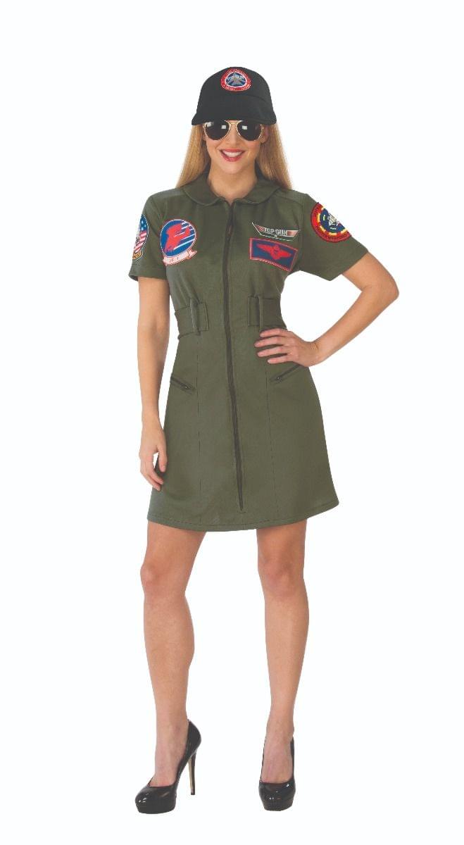 Top Gun Uniform Women's Costume Dress & Hat