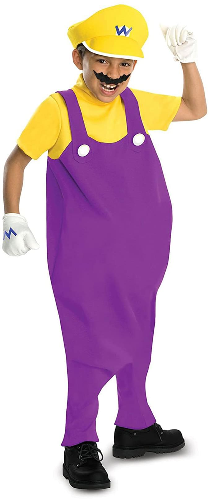 Super Mario Bros Deluxe Wario Costume Child