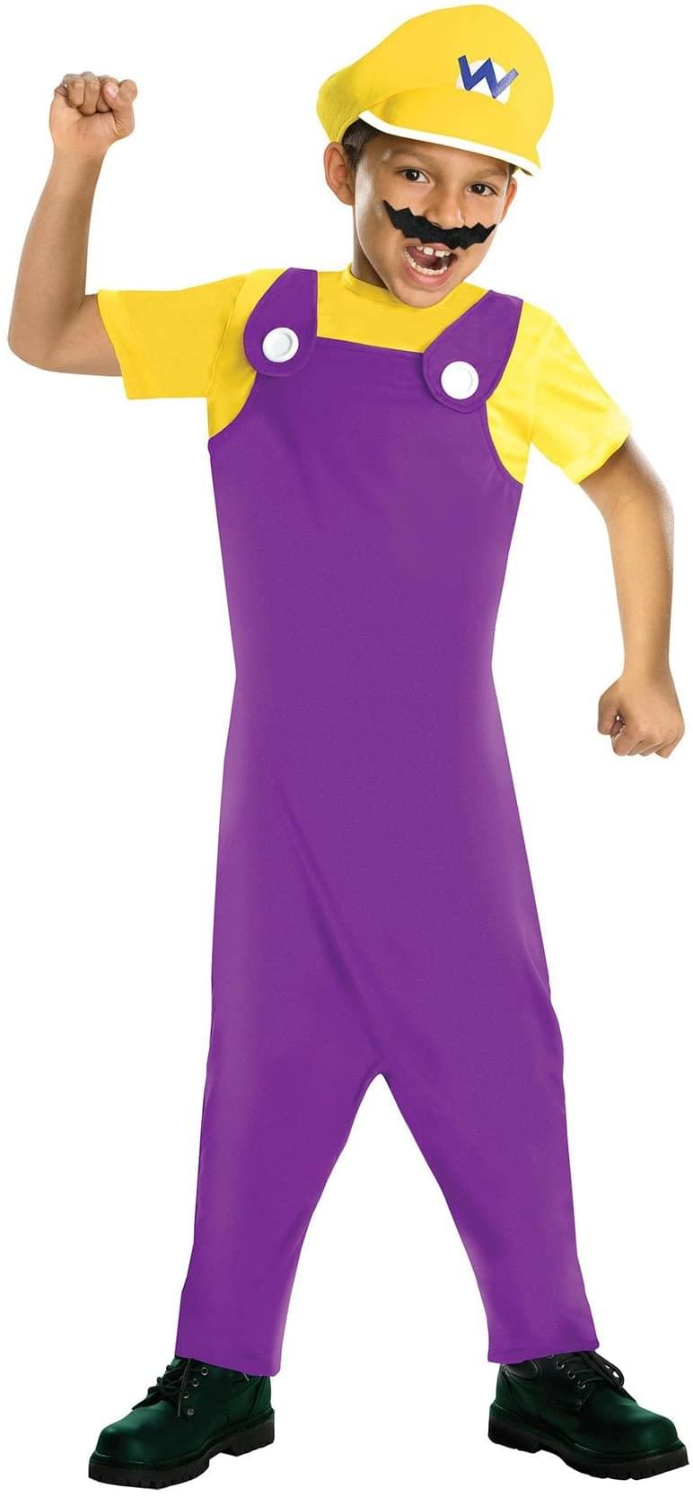 Super Mario Bros Wario Costume Child