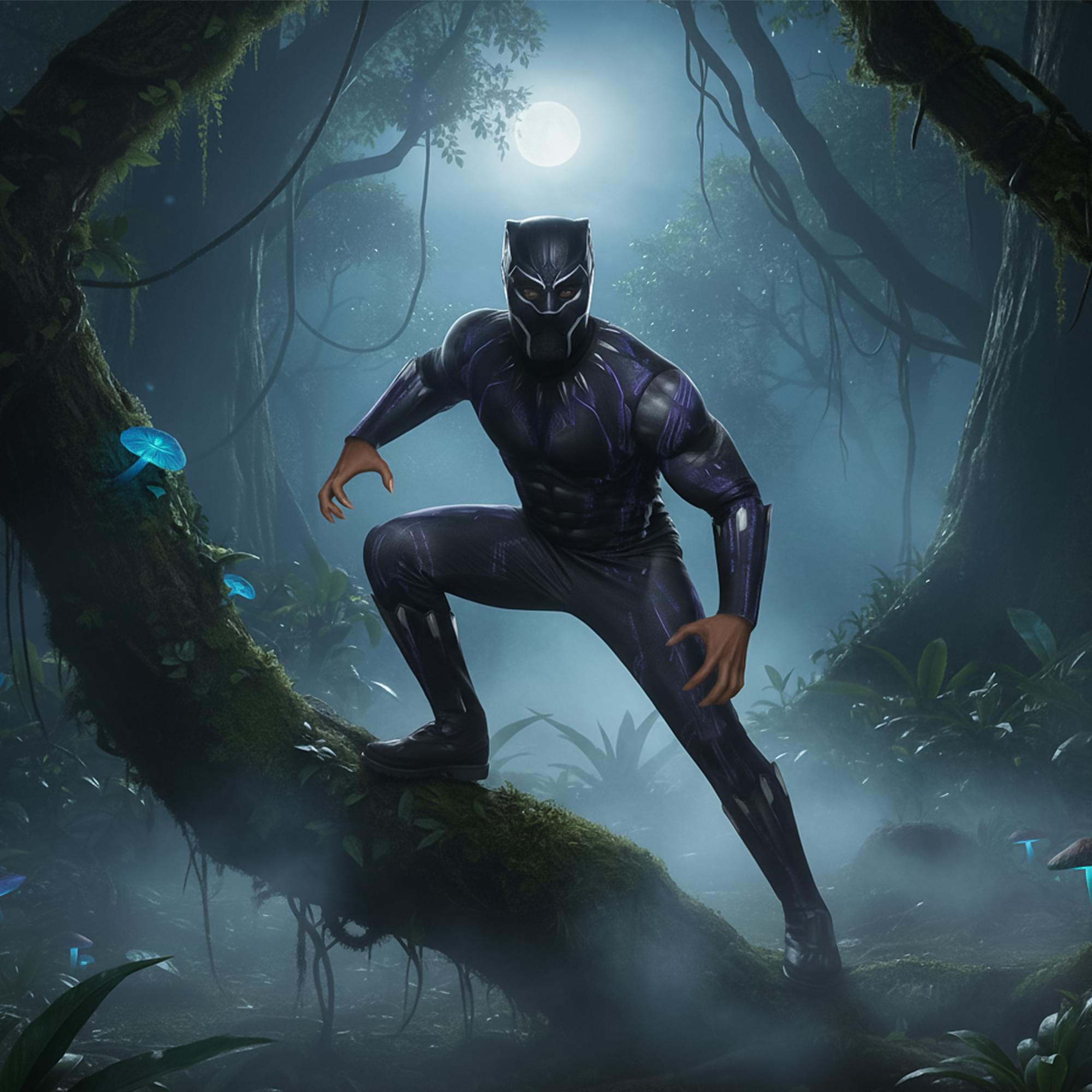 Marvel Black Panther (Purple Battle Version) Adult Costume
