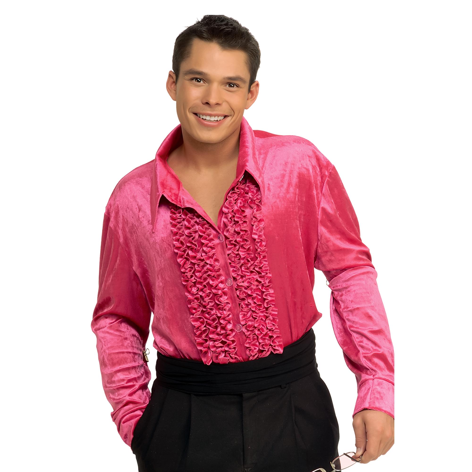 Pink Velour Shirt Chest Costume Accessory