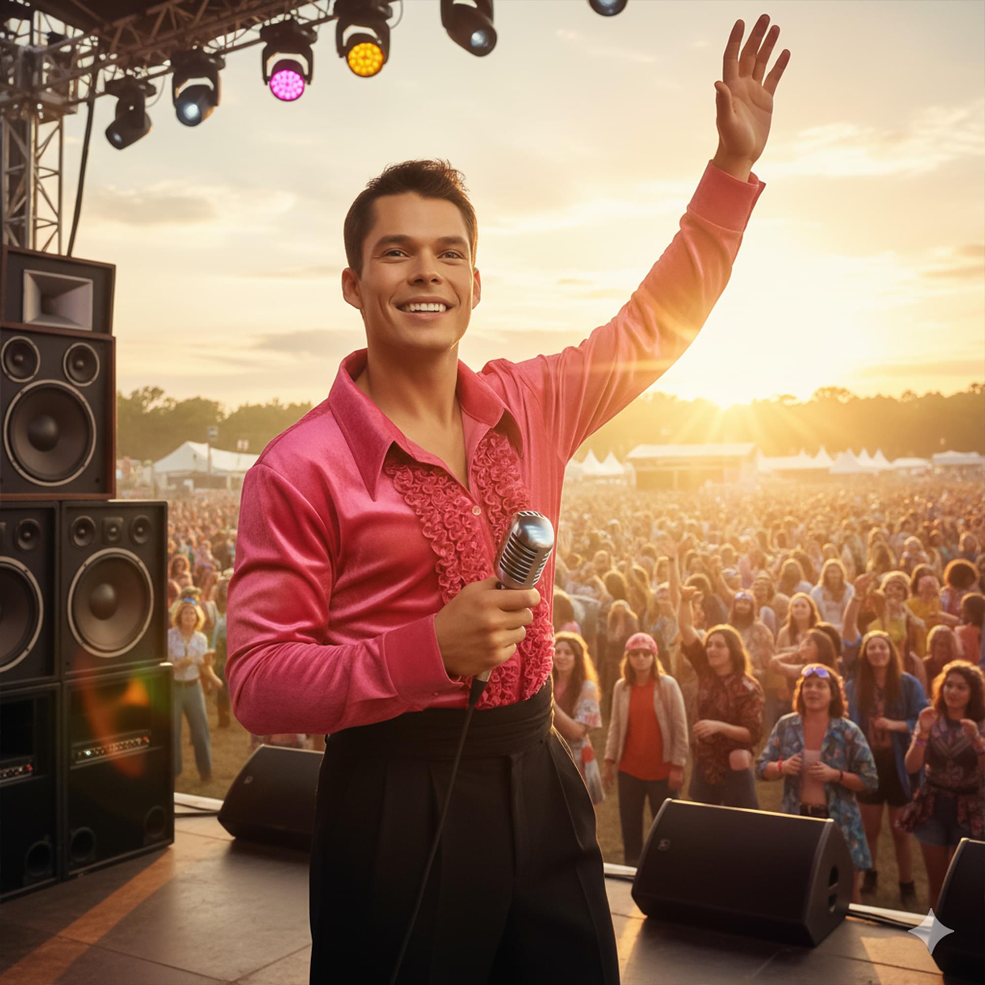 Pink Velour Shirt Chest Costume Accessory