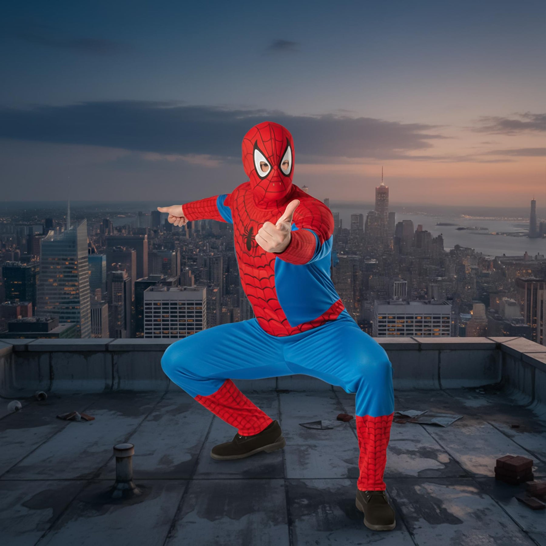 Spiderman Muscle Chest, Waist Adult Costume