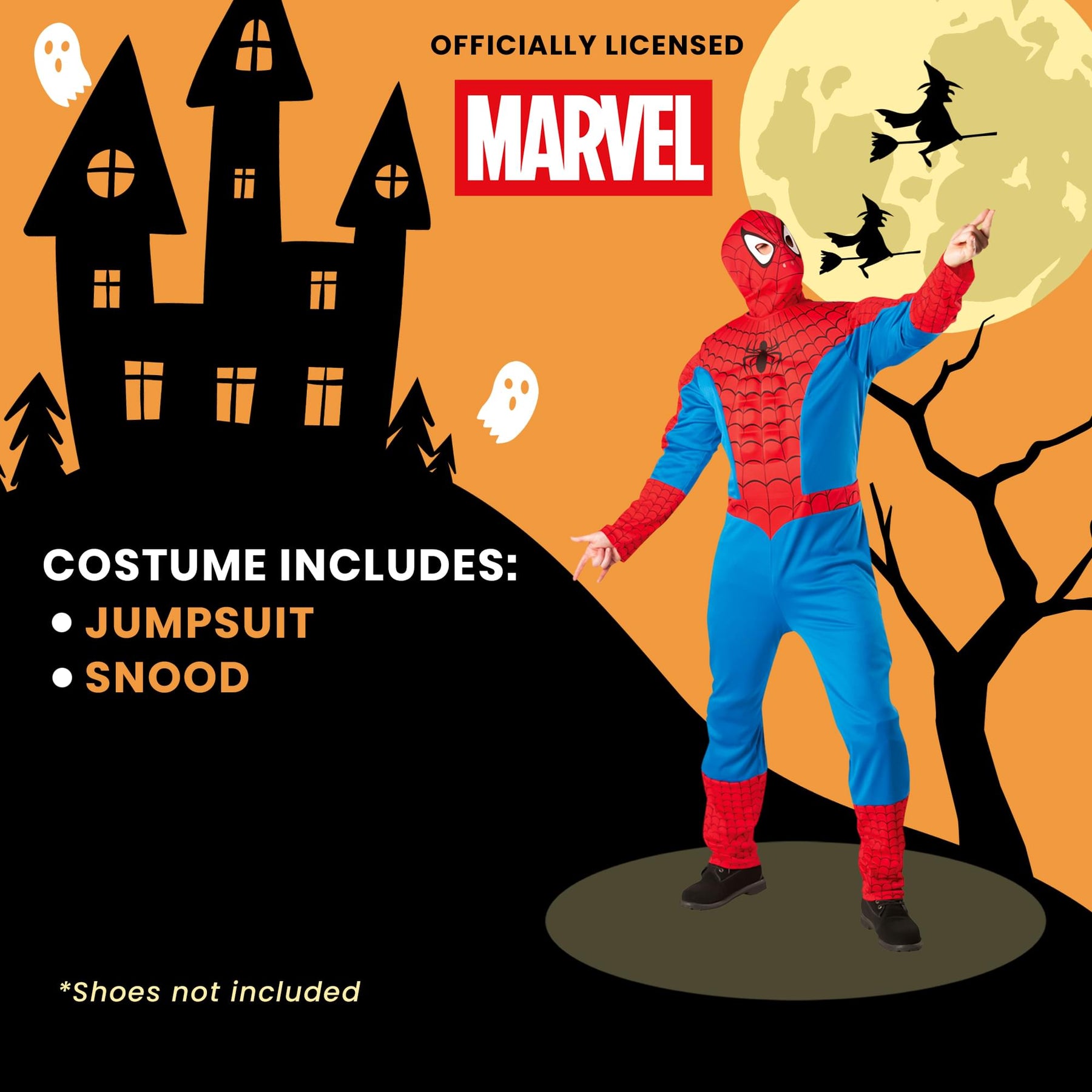 Spiderman Muscle Chest, Waist Adult Costume
