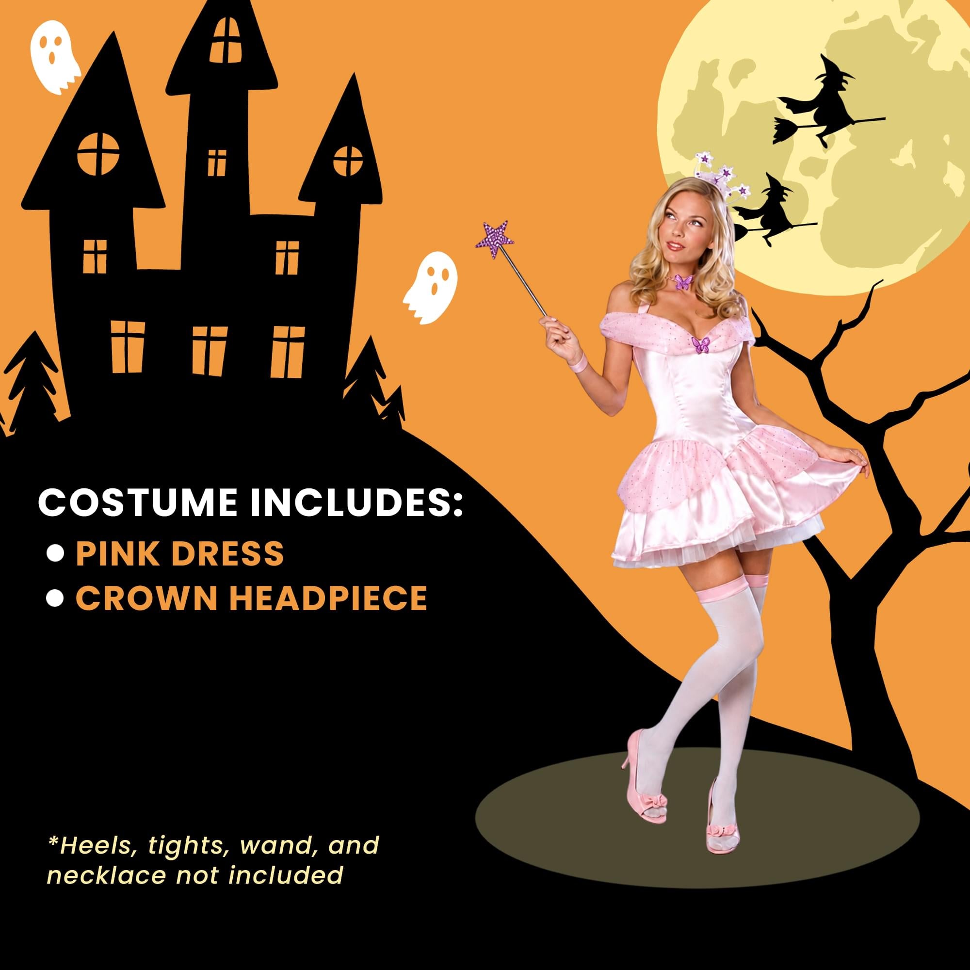 Glinda Adult Costume | SIze 12-14