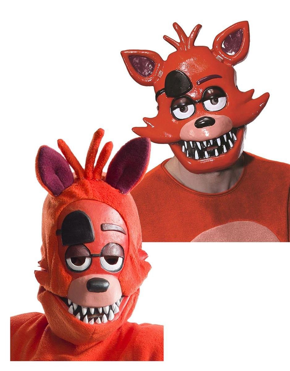 Five Nights at Freddy's Adult Foxy Half Mask and Child Foxy 3/4 Costume Mask Bundle