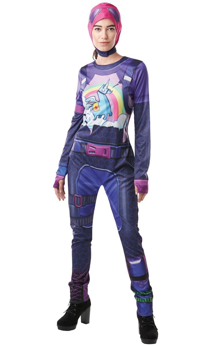 Fortnite Brite Bomber Tween Costume Jumpsuit w/ Cap & Accessories