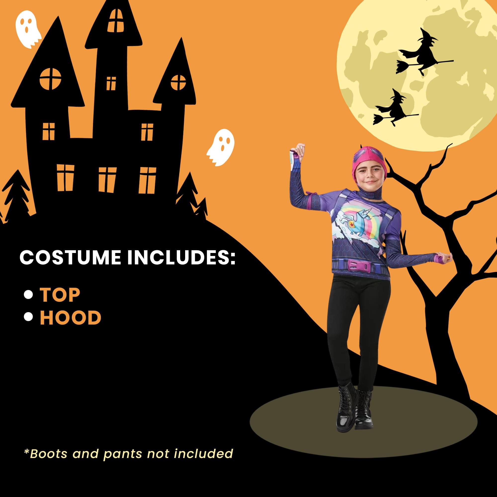 Fortnite Brite Bomber Teen Costume Top & Cap