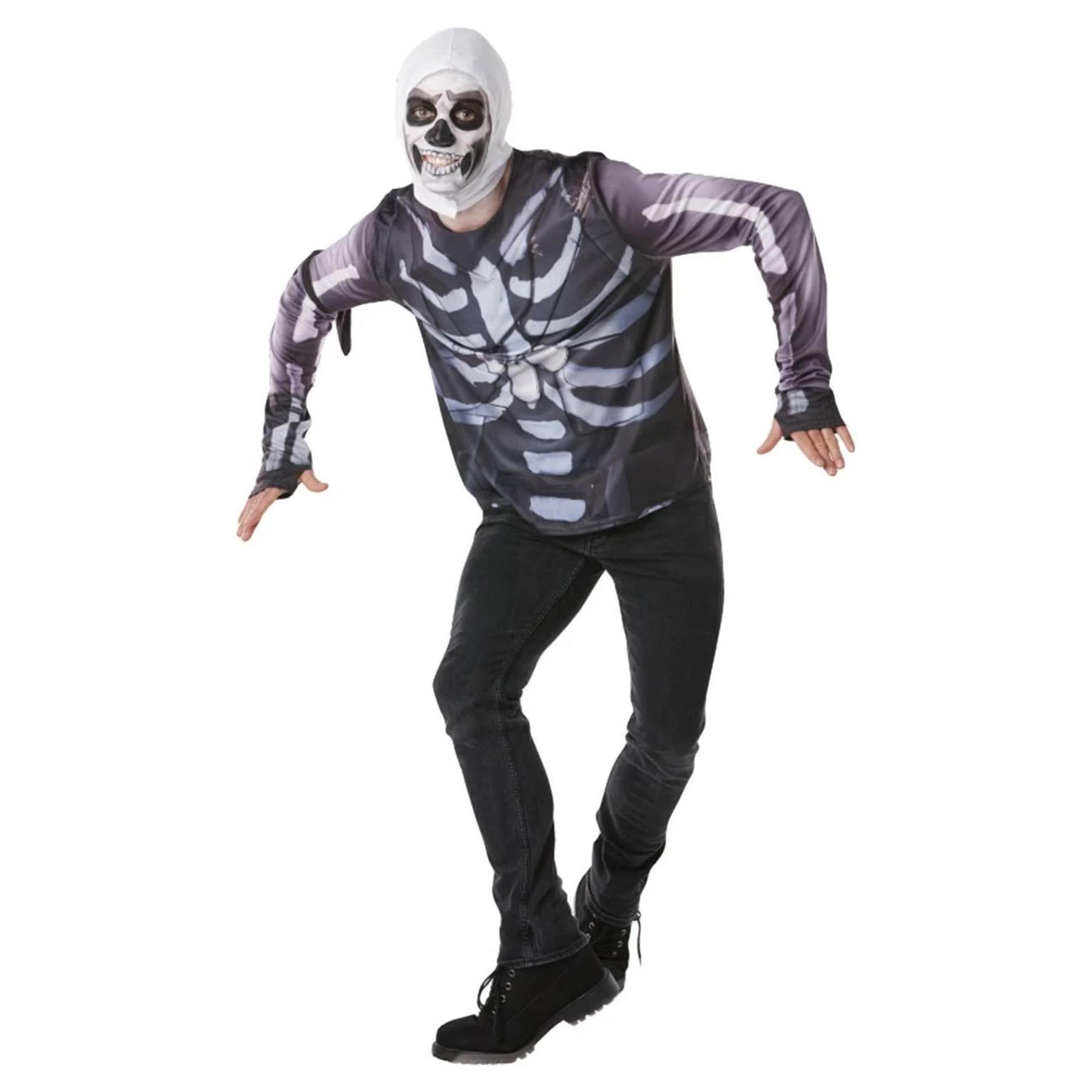 Fortnite Skull Trooper Adult Costume Top & Hood