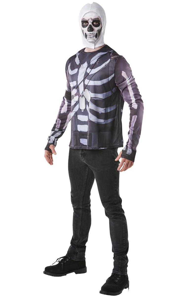 Fortnite Skull Trooper Adult Costume Top & Hood