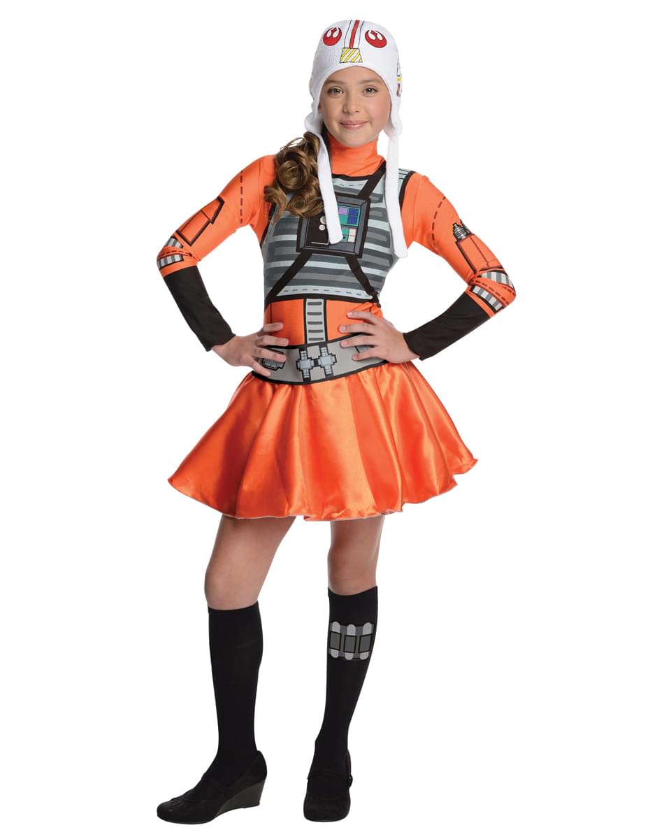 Star Wars X-Wing Pilot Girl Dress Costume Tween