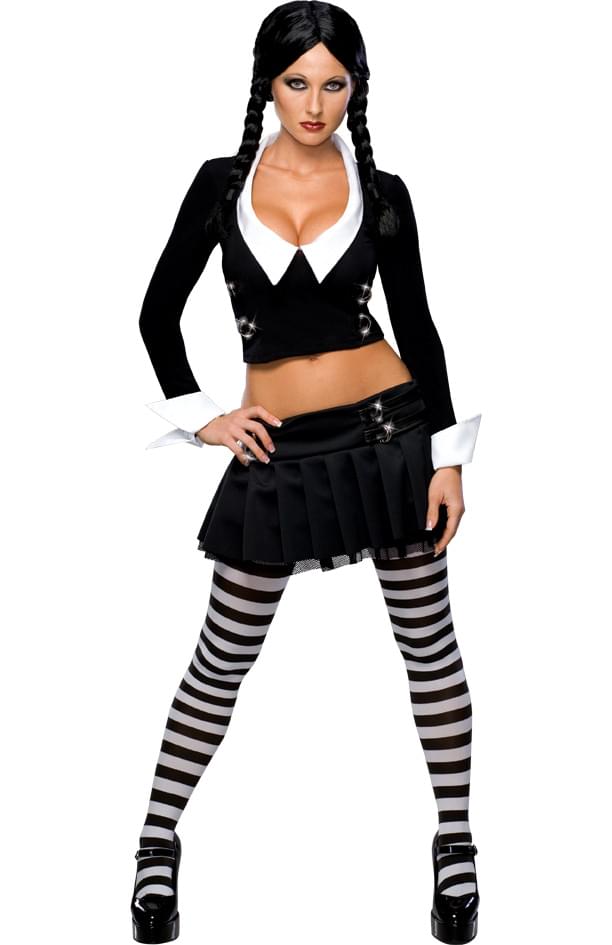 Addams Family Sexy Wednesday Adult Costume