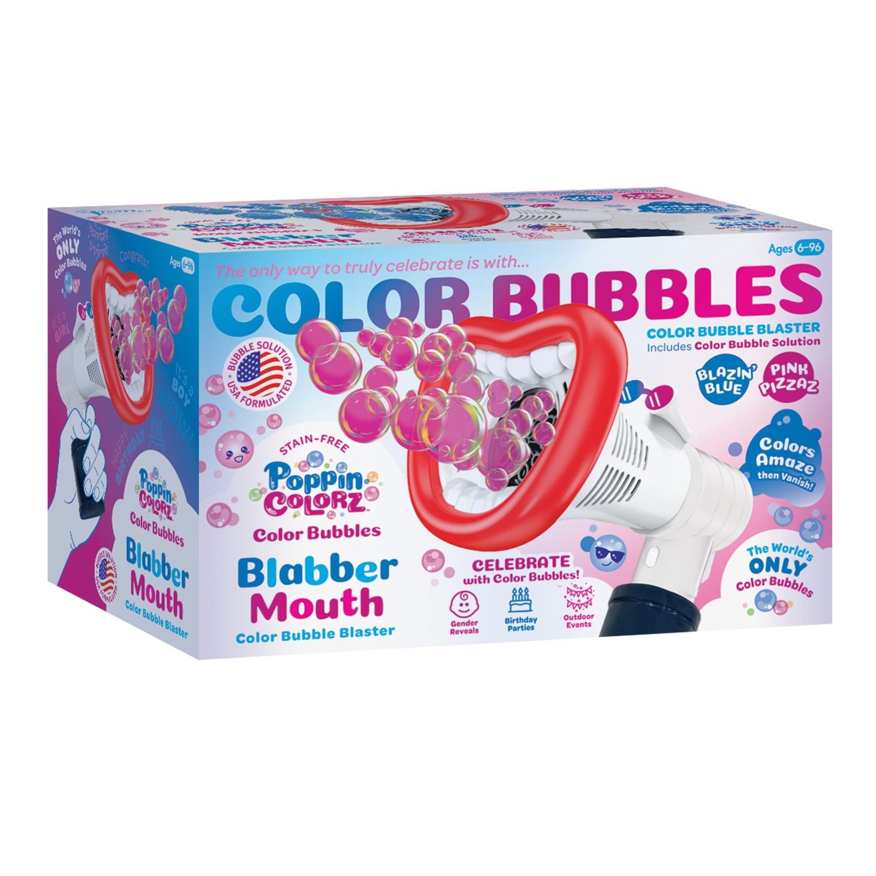 PoppinColorz Blabber Mouth Color Bubble Blaster