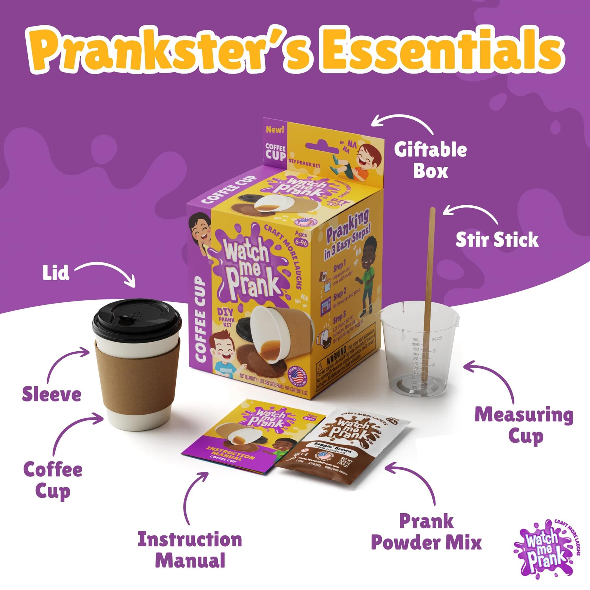 WatchMePrank DIY Prank Kit | Coffee Cup
