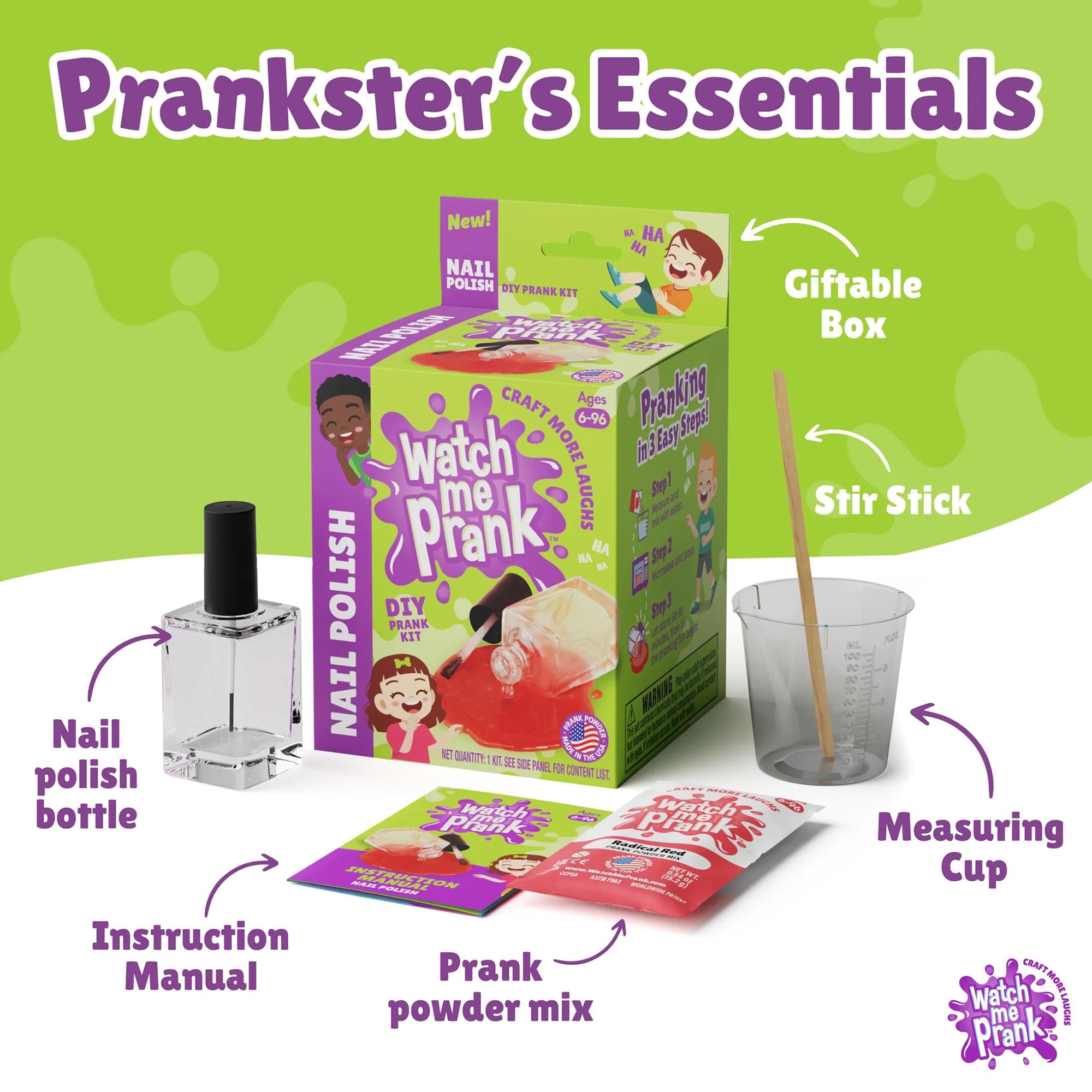 WatchMePrank DIY Prank Kit | Nail Polish