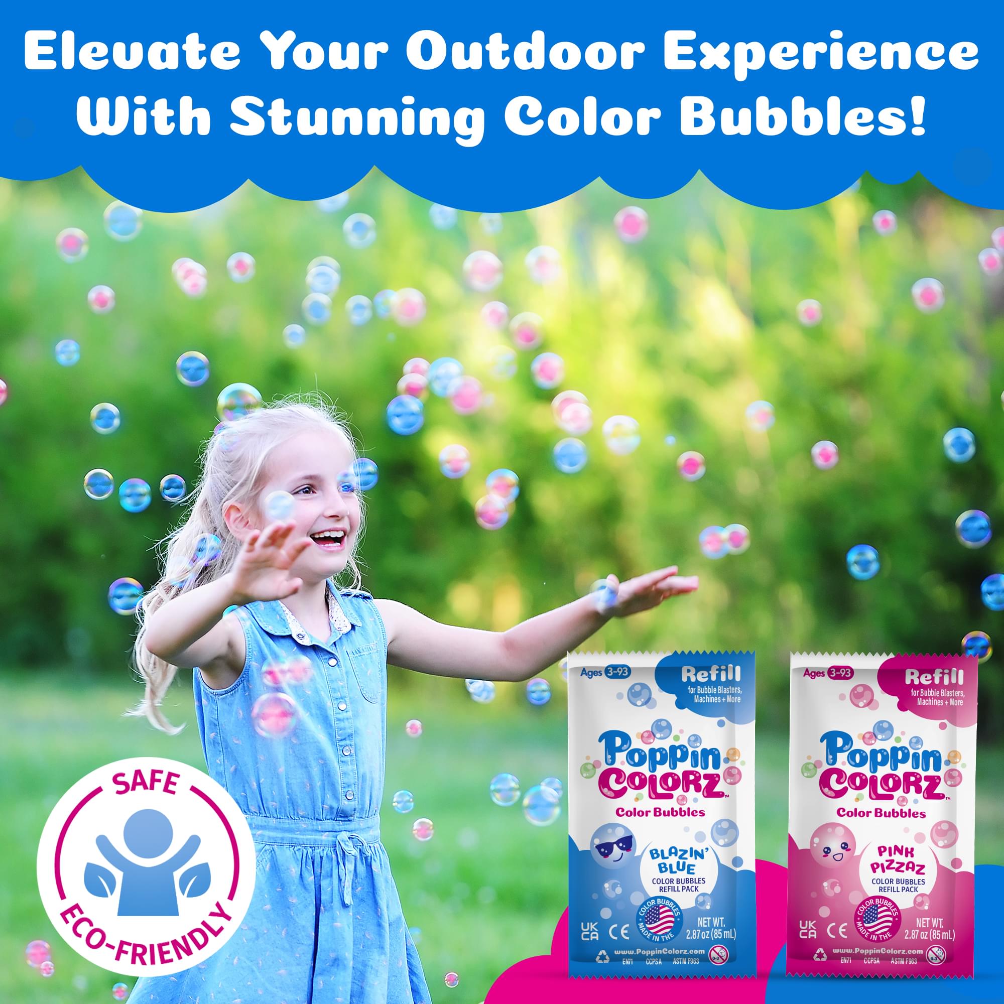 PoppinColorz Rechargeable Spectra Bubble Blaster