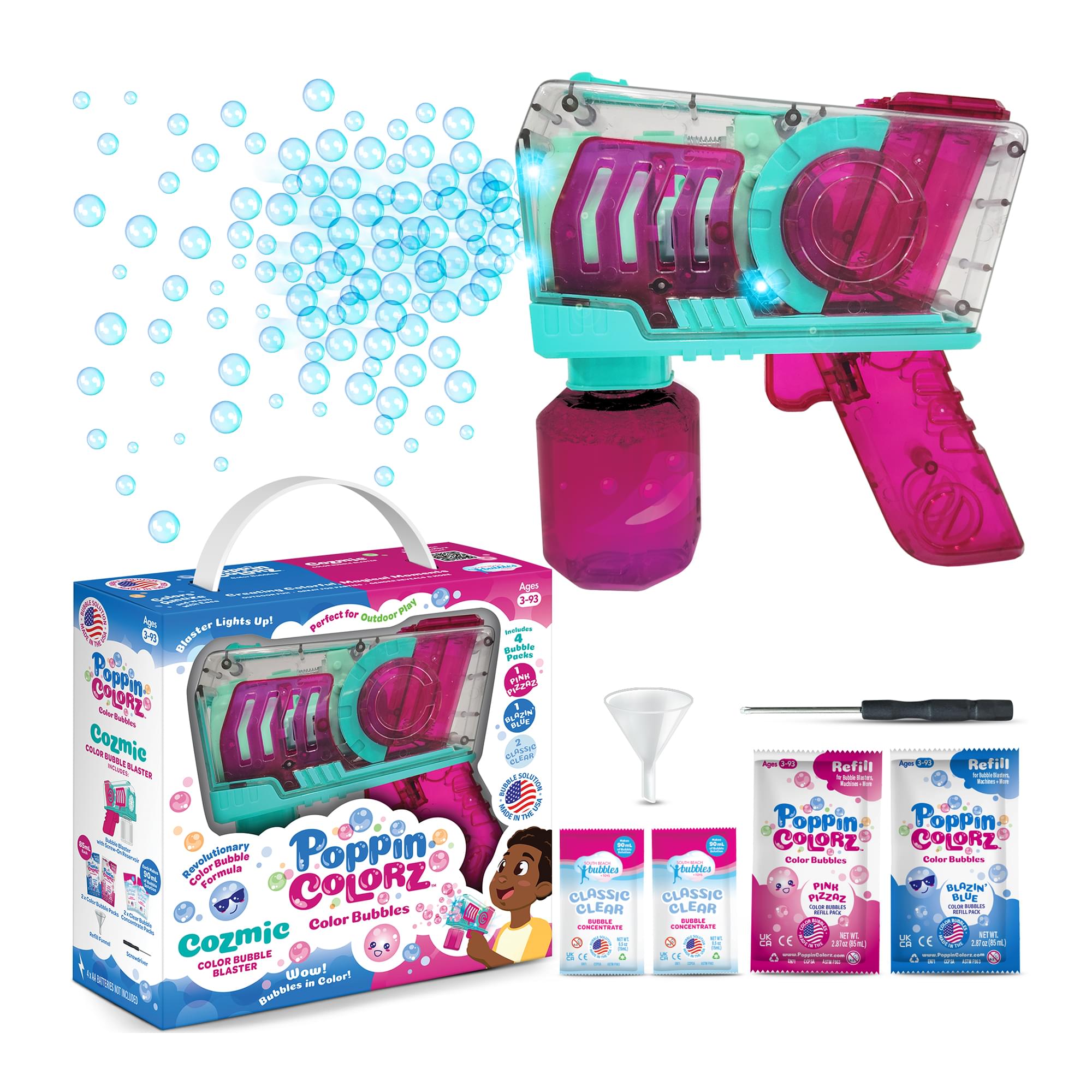 PoppinColorz Light-Up Cozmic Bubble Blaster
