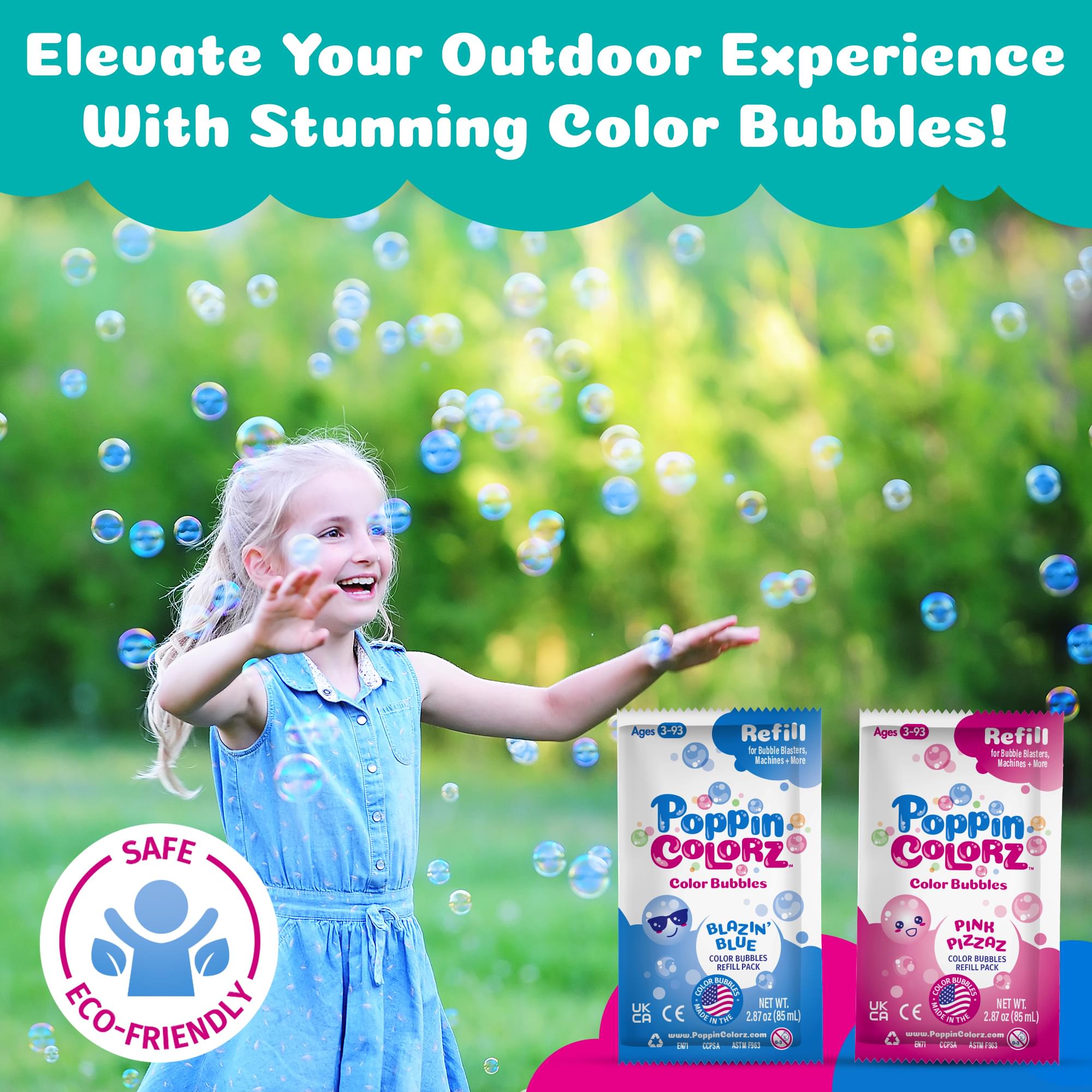 PoppinColorz Light-Up Cozmic Bubble Blaster